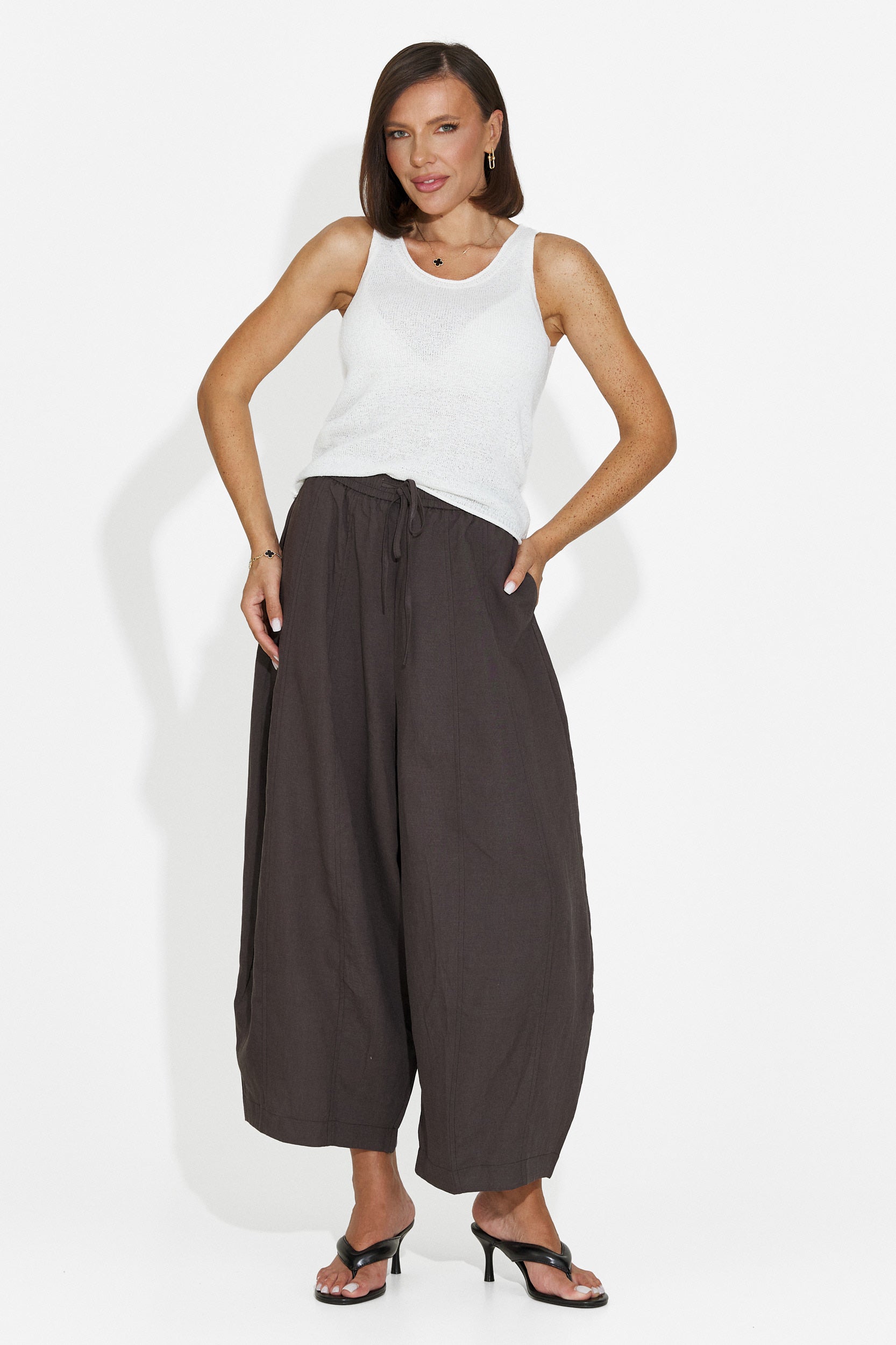 Pantaloni donna casual grigi Eusepia Bogas