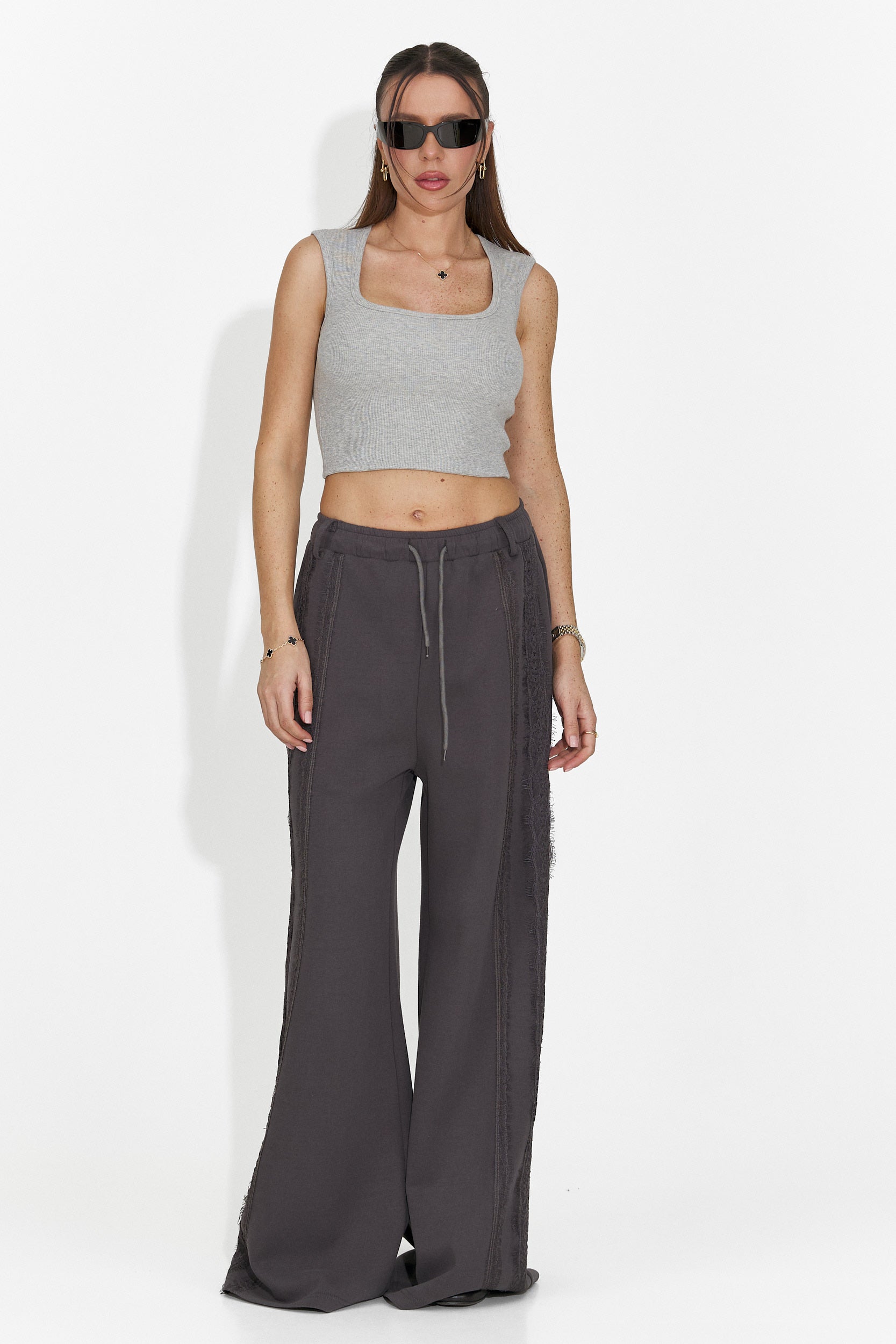 Pantaloni Casual Grigi da Donna Zarania Bogas