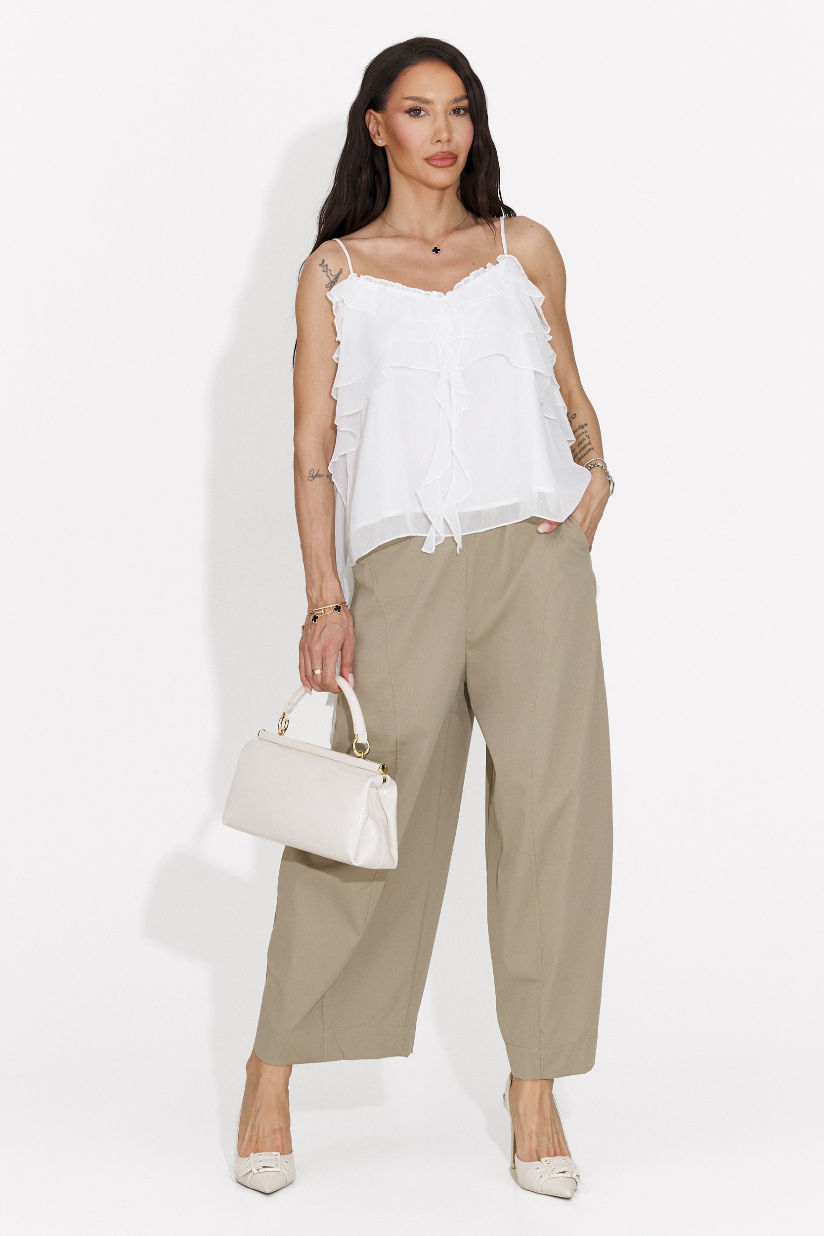 Pantaloni Casual Marroni da Donna Lobelia Bogas