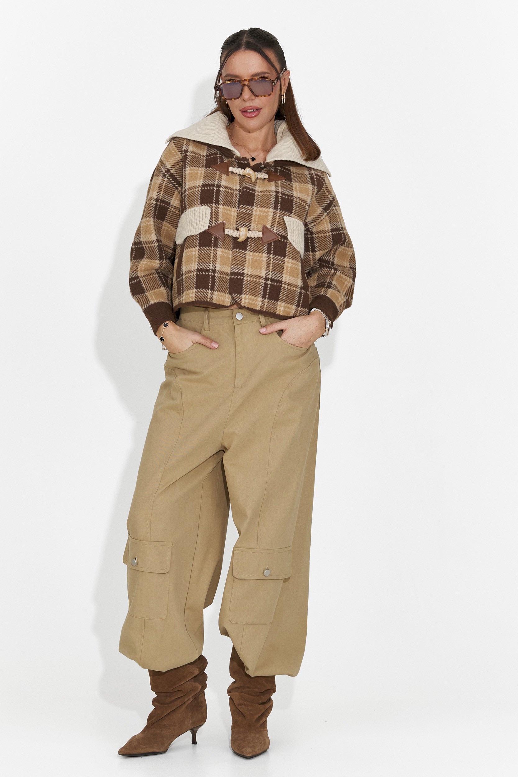 Pantaloni marroni casual per donne Nederia Bogas