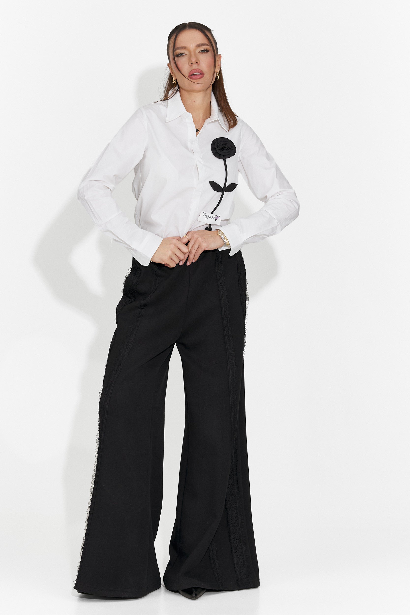 Pantaloni Neri Casual da Donna Zarania Bogas