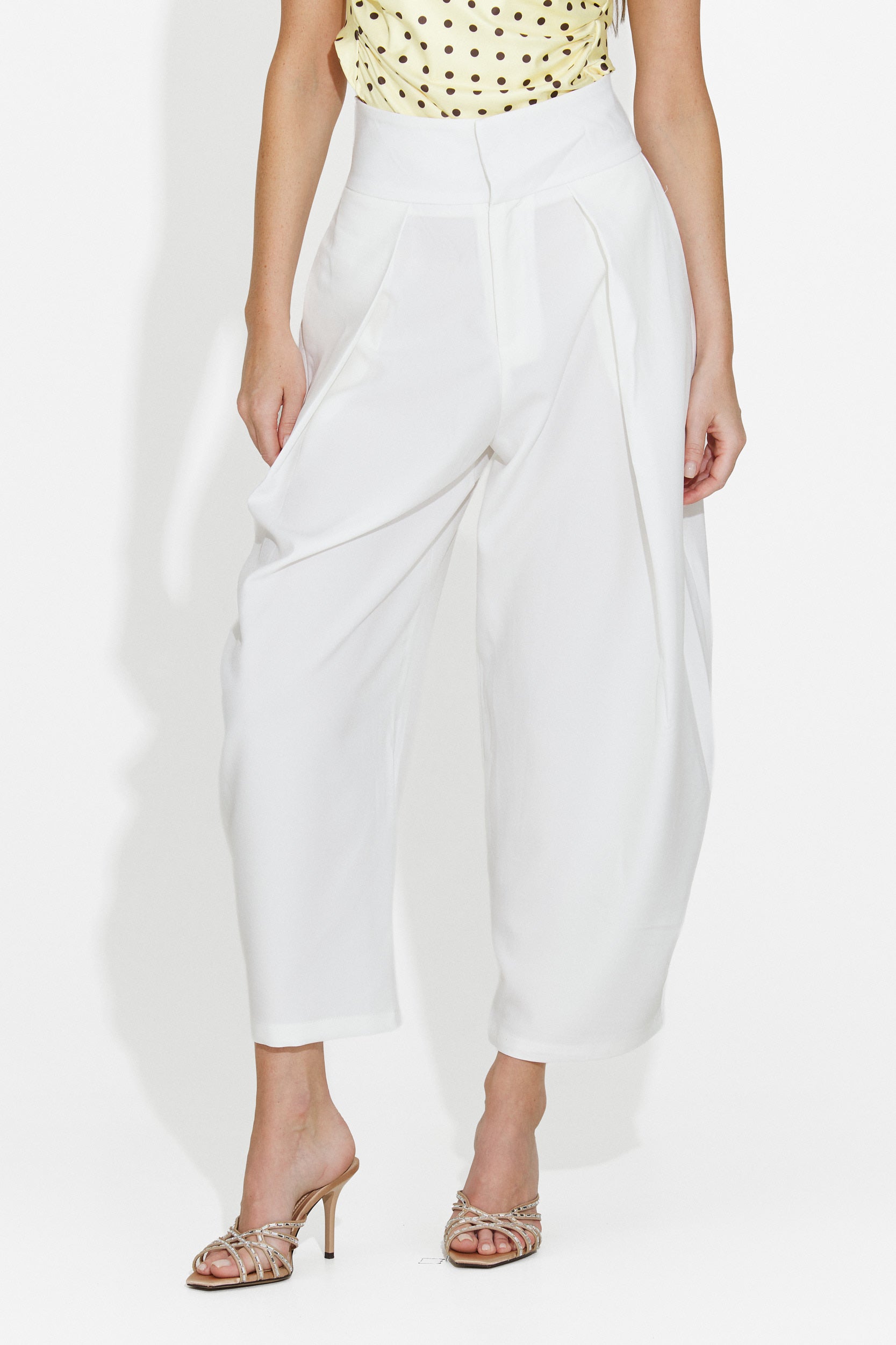 Pantaloni donna eleganti bianchi Kemily Bogas