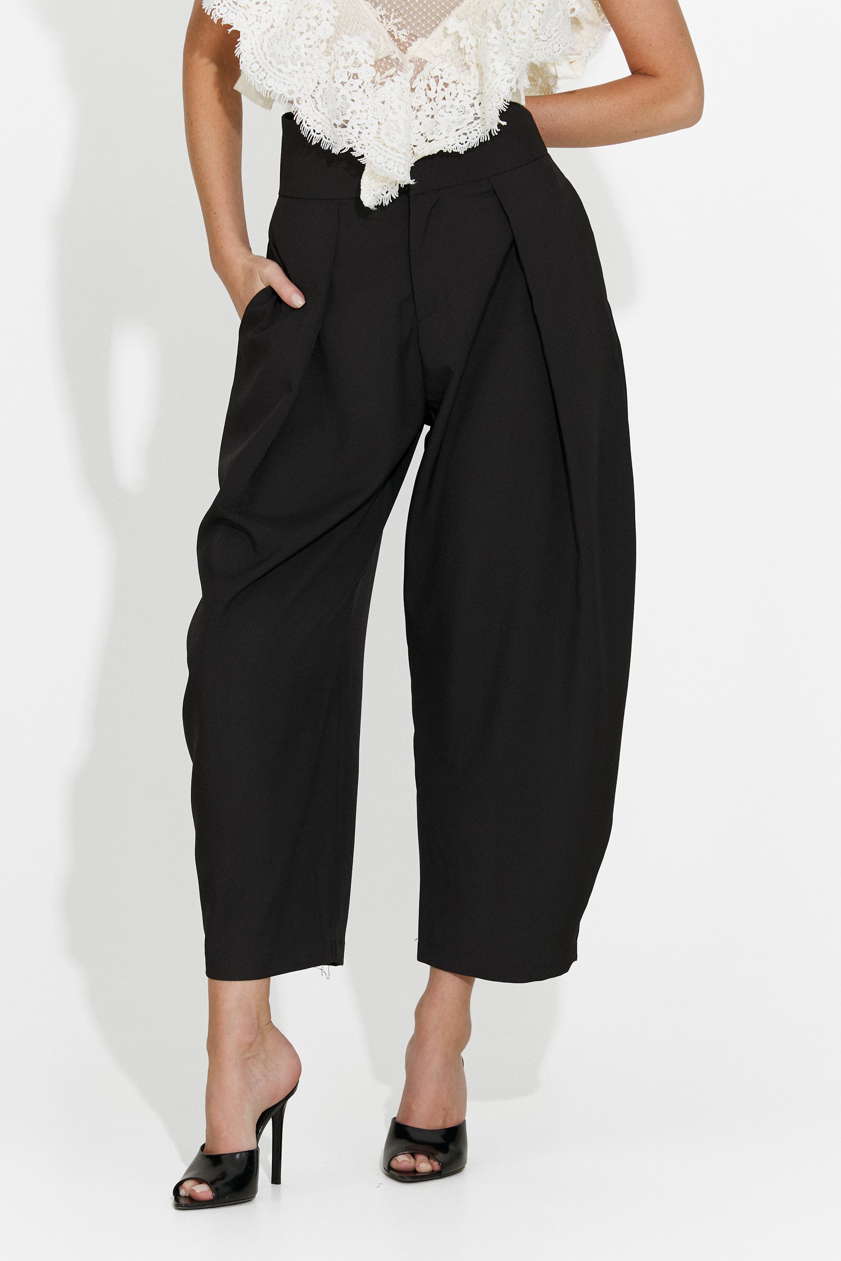 Pantaloni donna eleganti neri Kemily Bogas