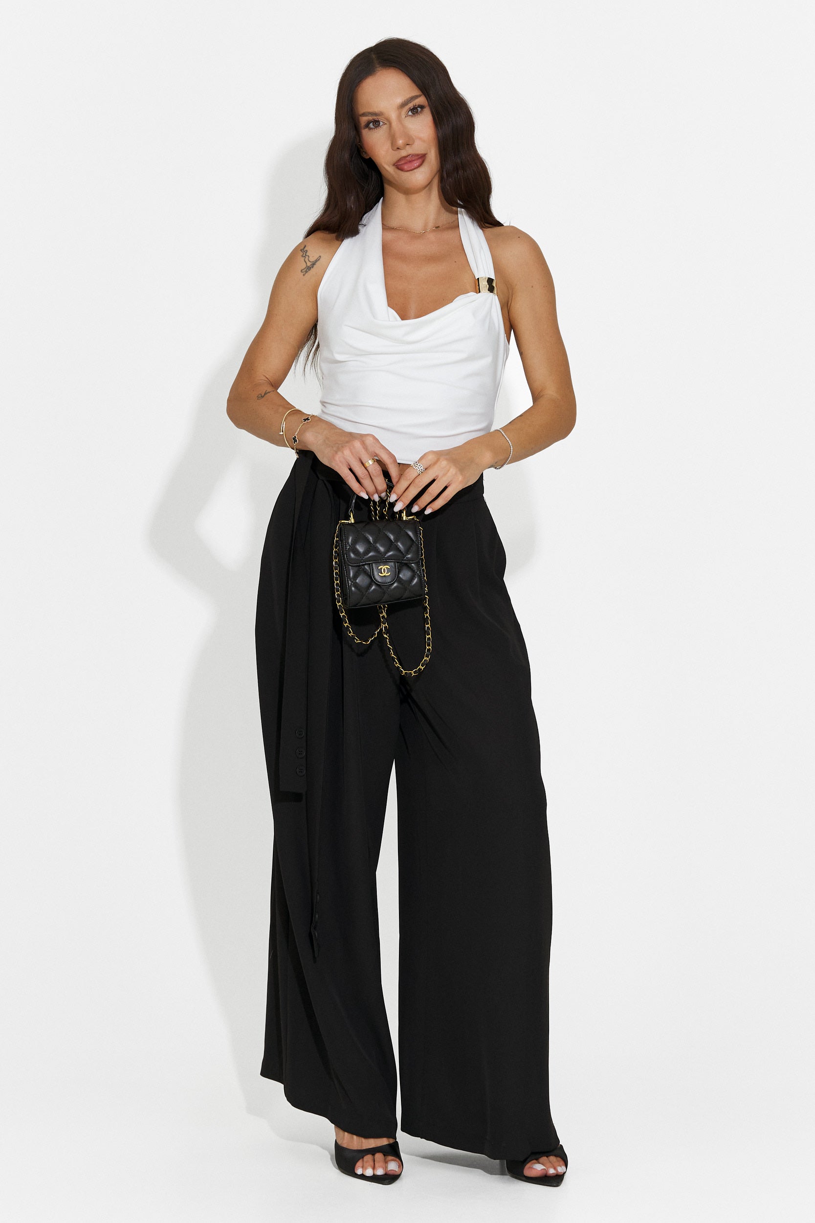 Pantaloni donna eleganti neri Lioria Bogas