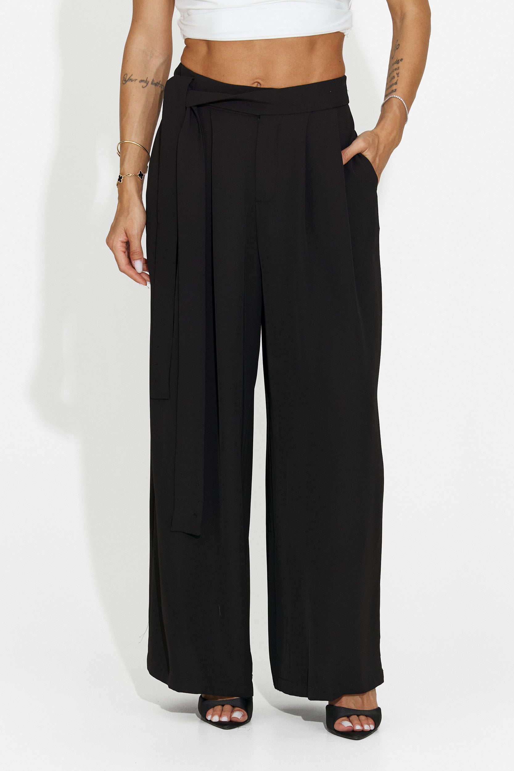 Pantaloni donna eleganti neri Lioria Bogas