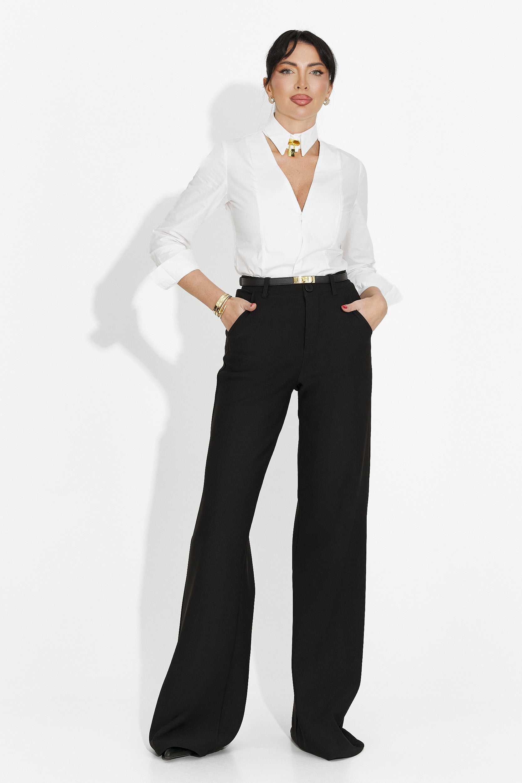 Eleganti Pantaloni Neri Vinuele Bogas da Donna