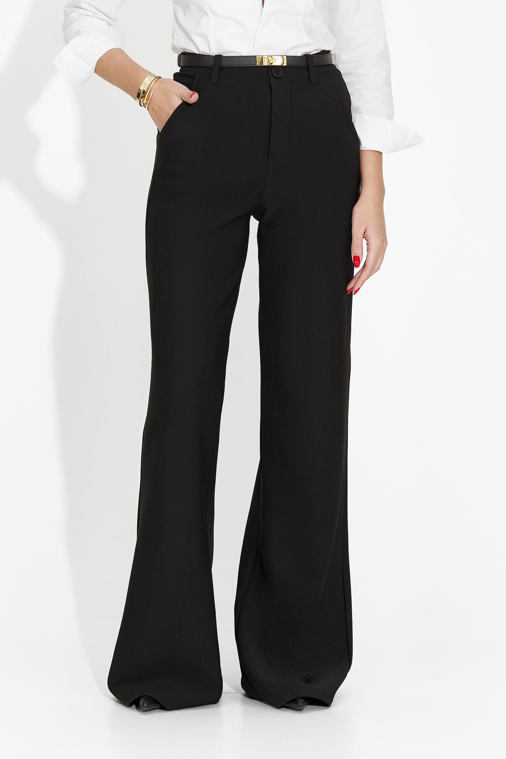 Eleganti Pantaloni Neri Vinuele Bogas da Donna