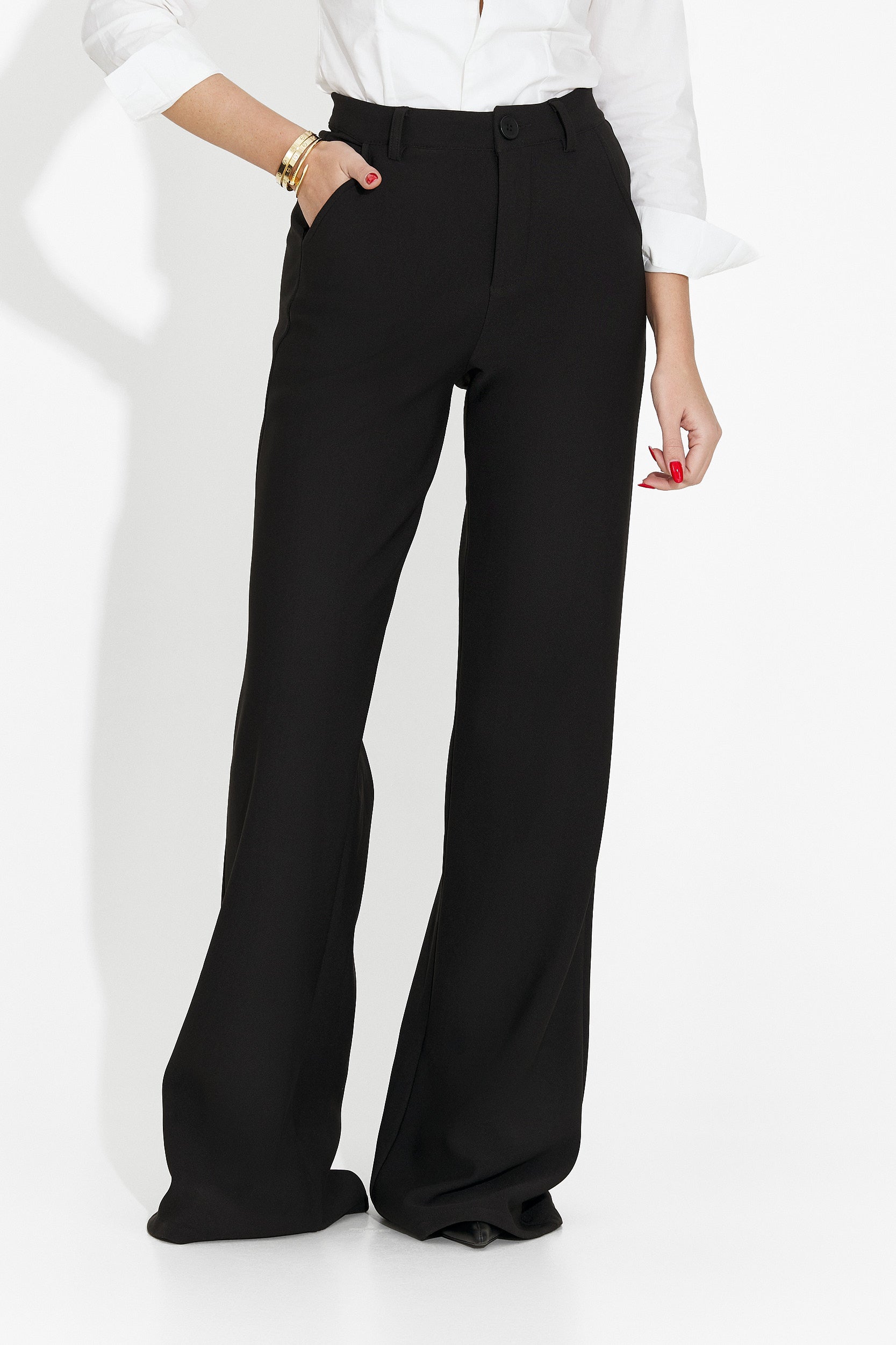Eleganti Pantaloni Neri Vinuele Bogas da Donna