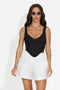 Pantaloni corti da donna bianchi Average Bogas