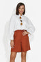 Pantaloncini da donna color mattone Silvioma Bogas