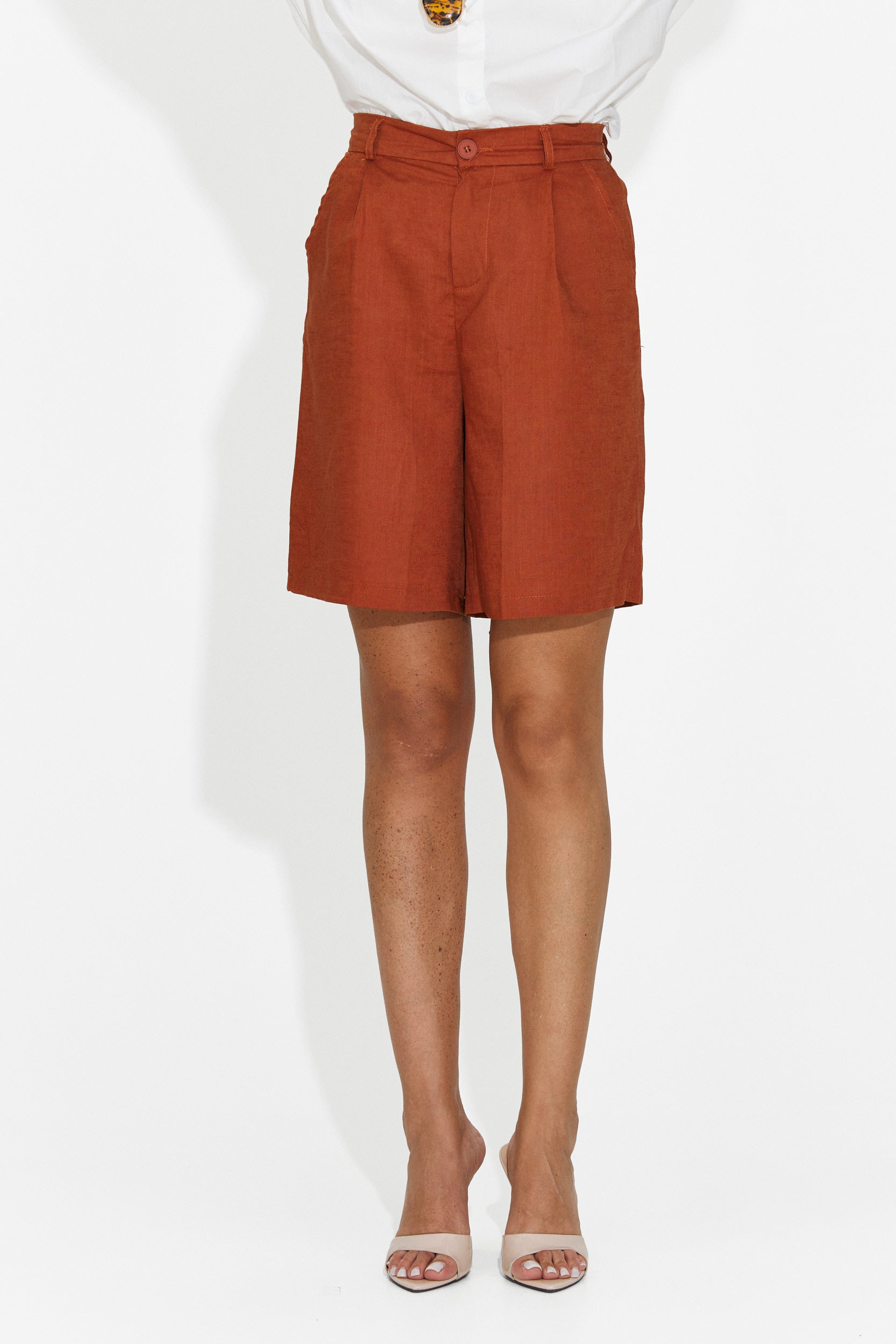 Pantaloncini da donna color mattone Silvioma Bogas