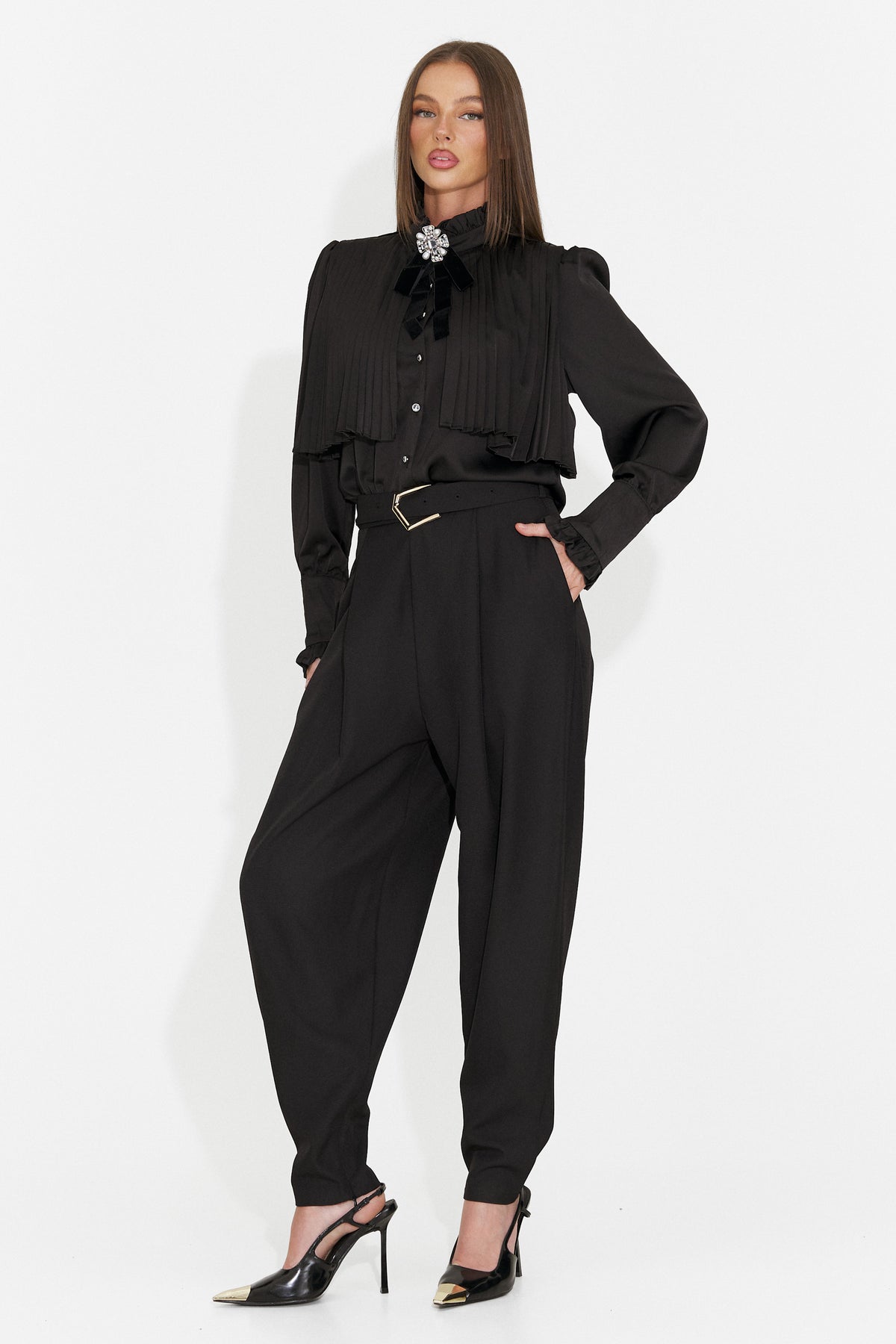 Pantaloni eleganti neri Didola Bogas, immagine 1 di 8