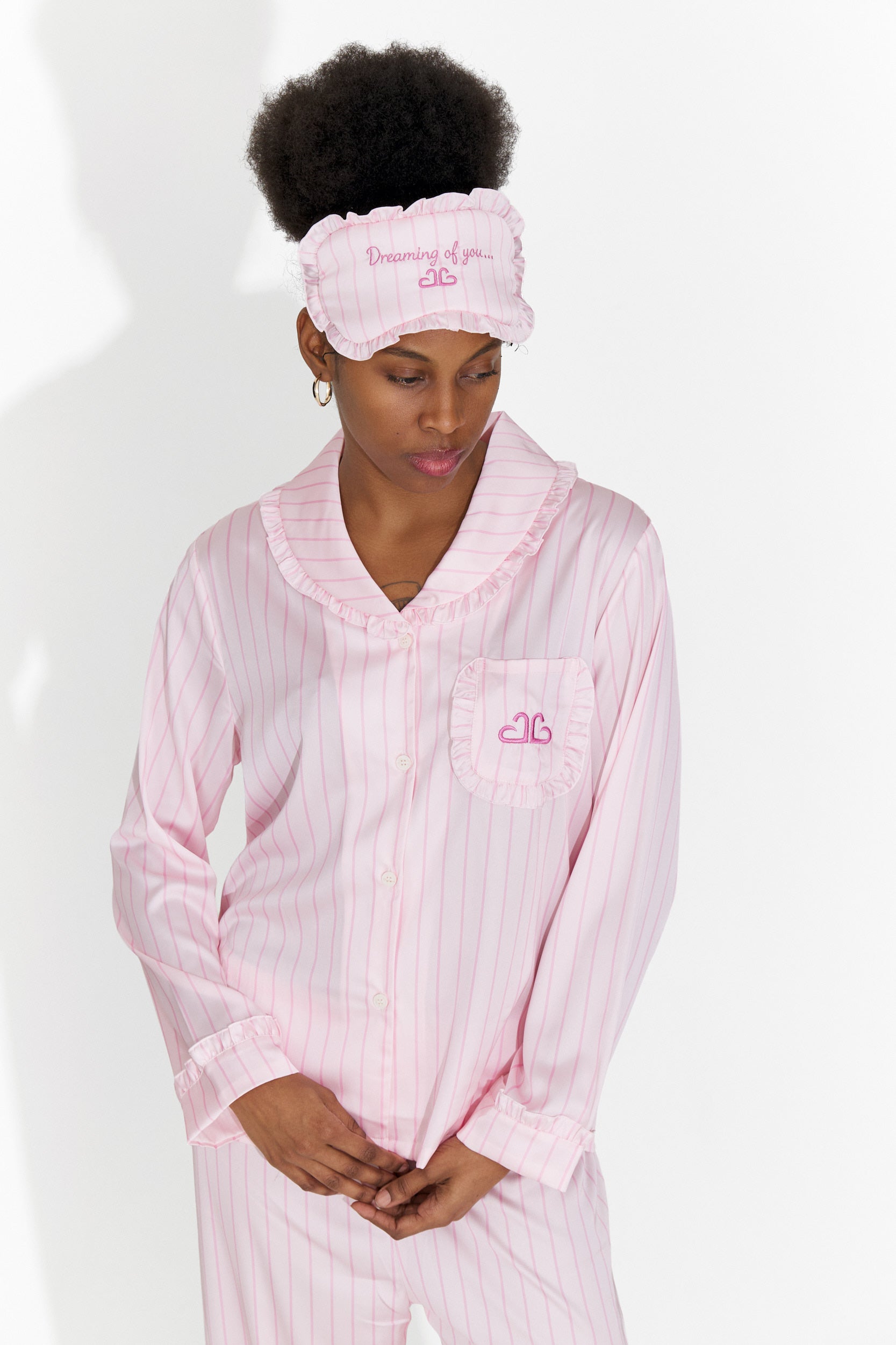 Lunghi pigiami rosa Stelia Bogas per donne