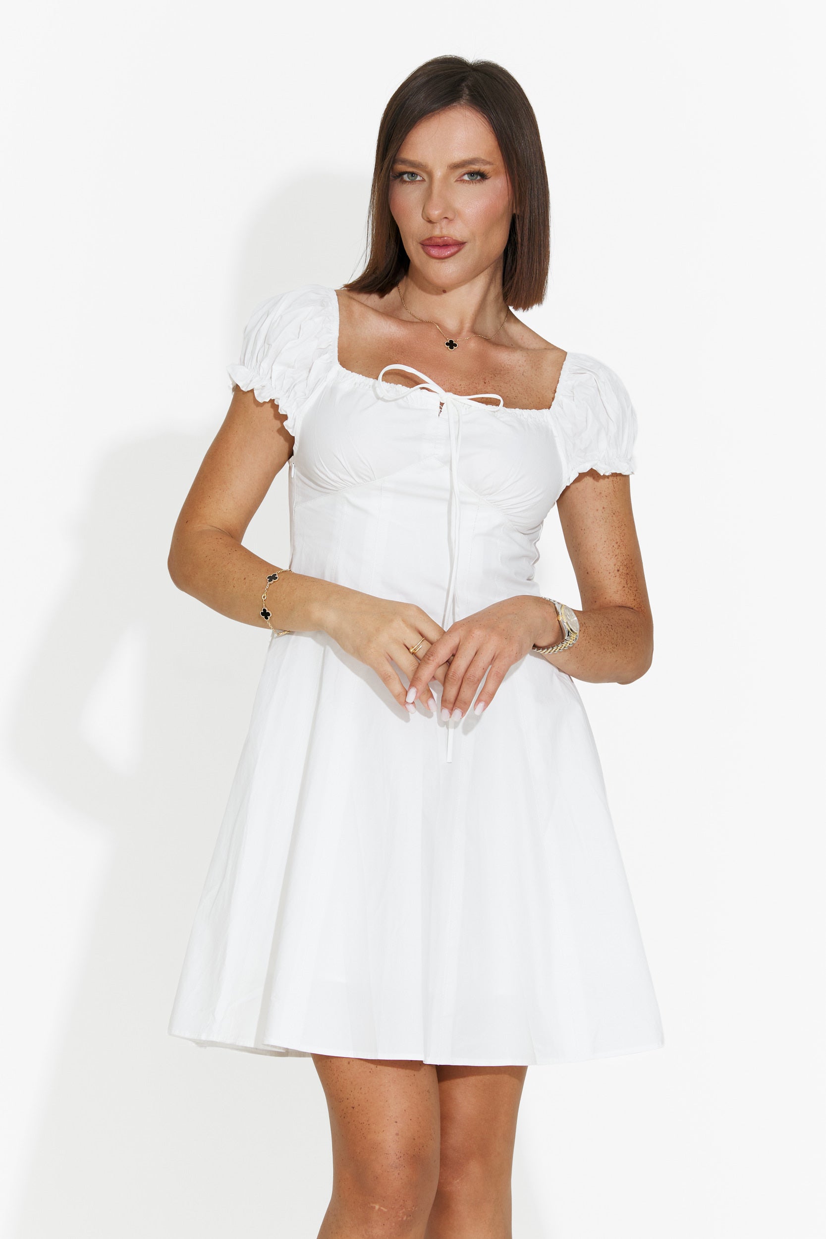 Abito donna corto bianco Eliera Bogas