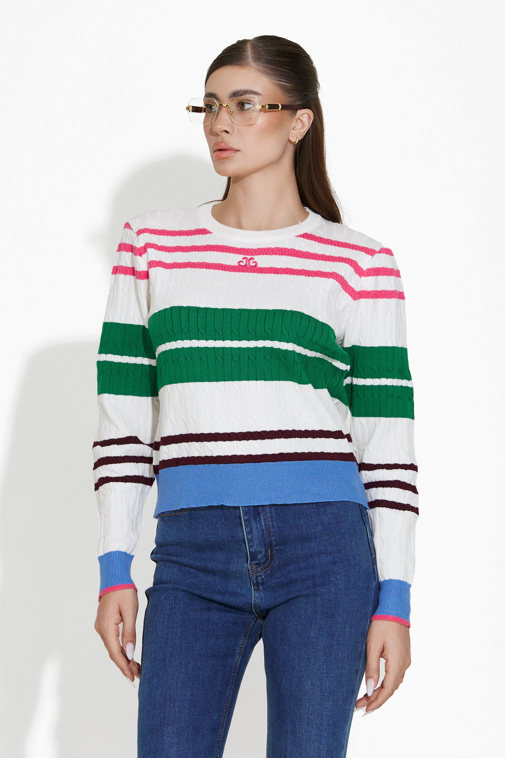 Maglione bianco da donna Odores Bogas