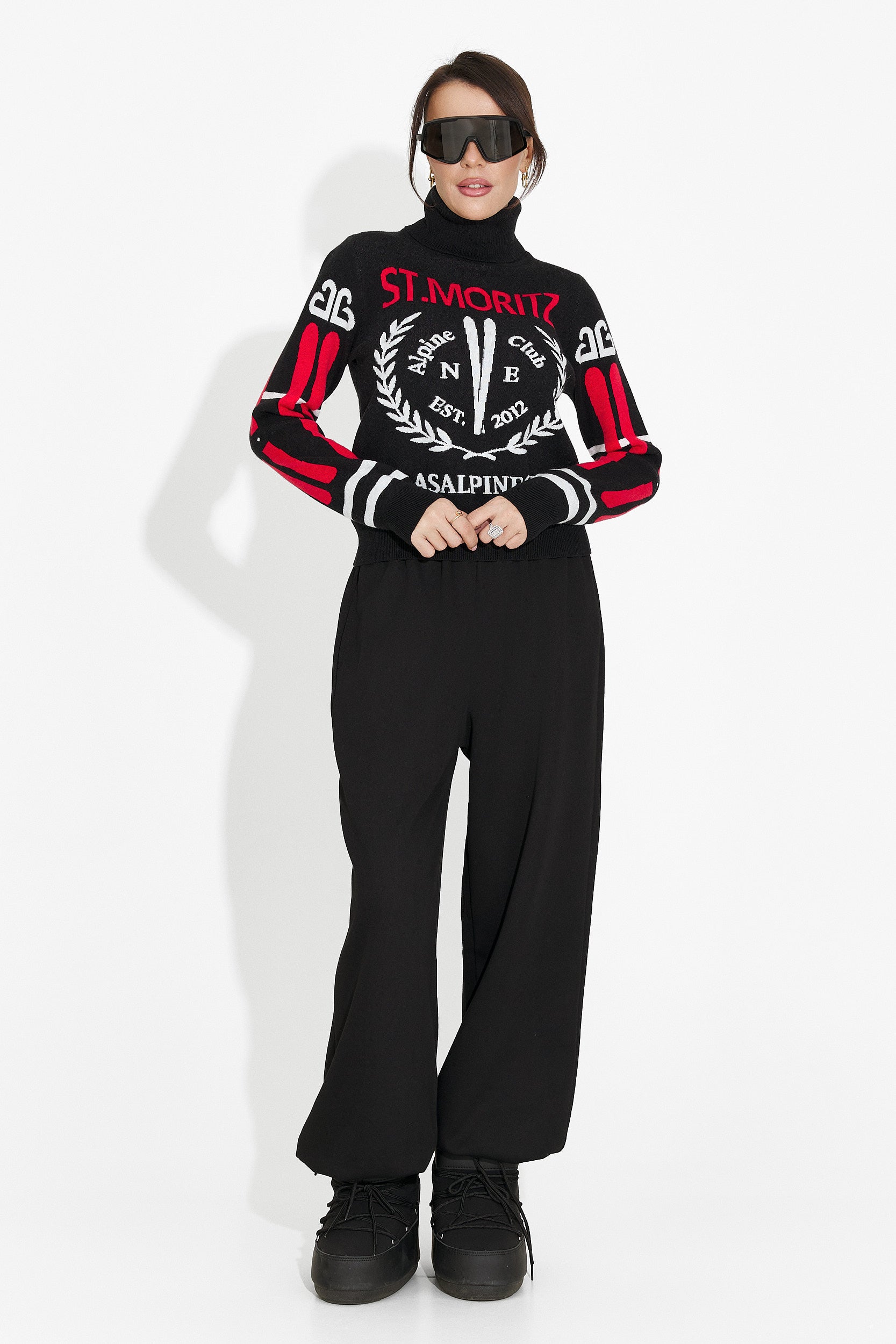 Maglione Nero Casual da Donna di Fabina Bogas