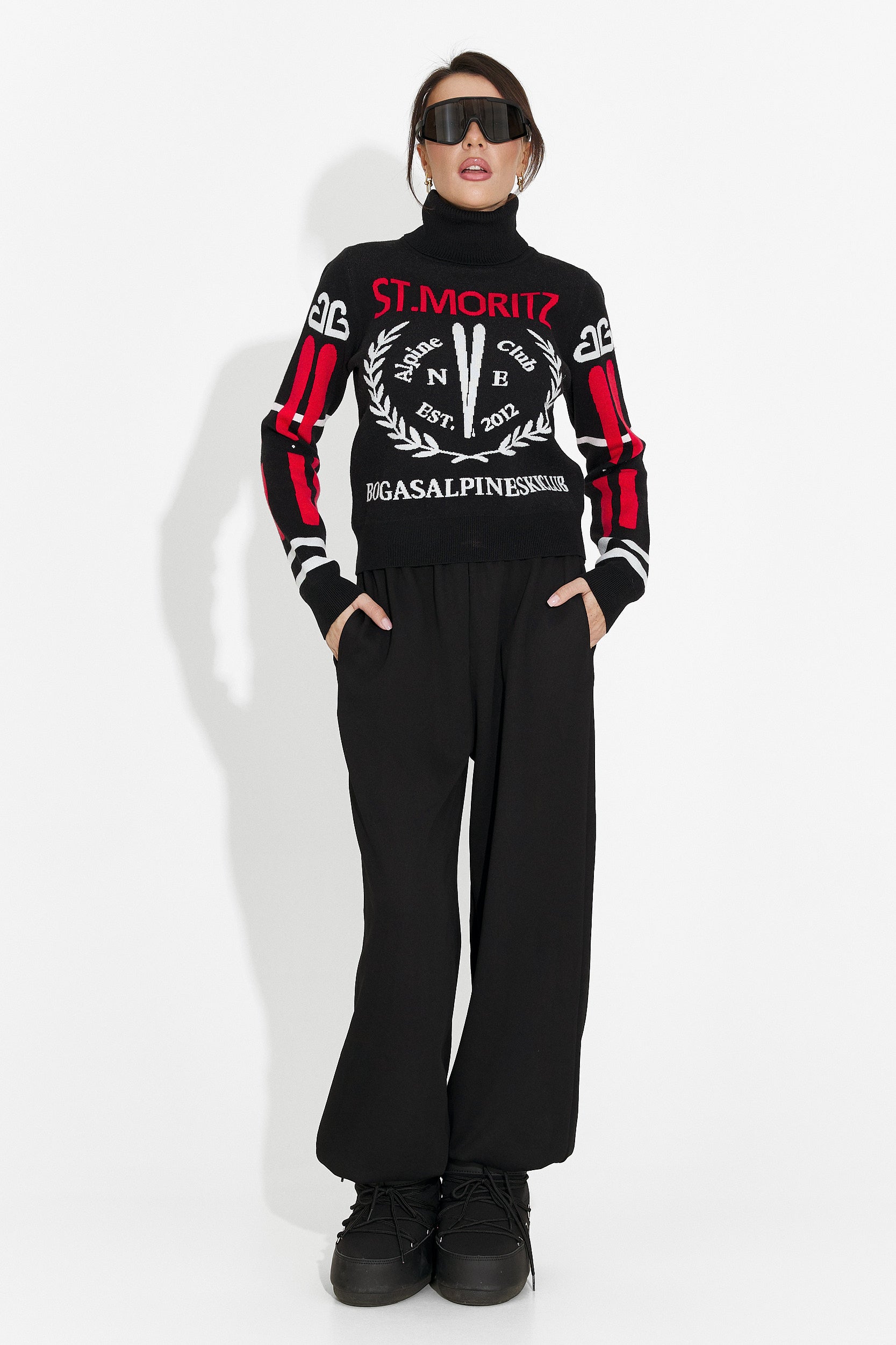 Maglione Nero Casual da Donna di Fabina Bogas
