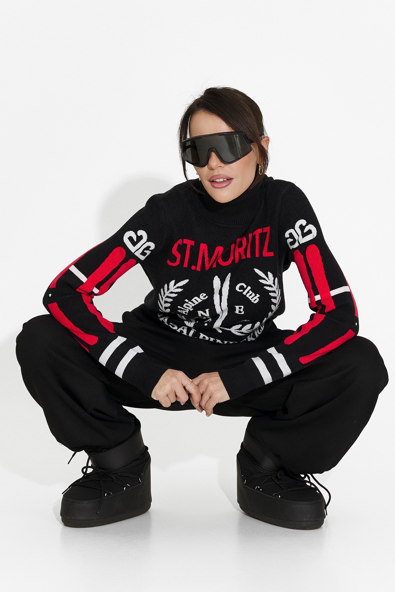 Maglione Nero Casual da Donna di Fabina Bogas