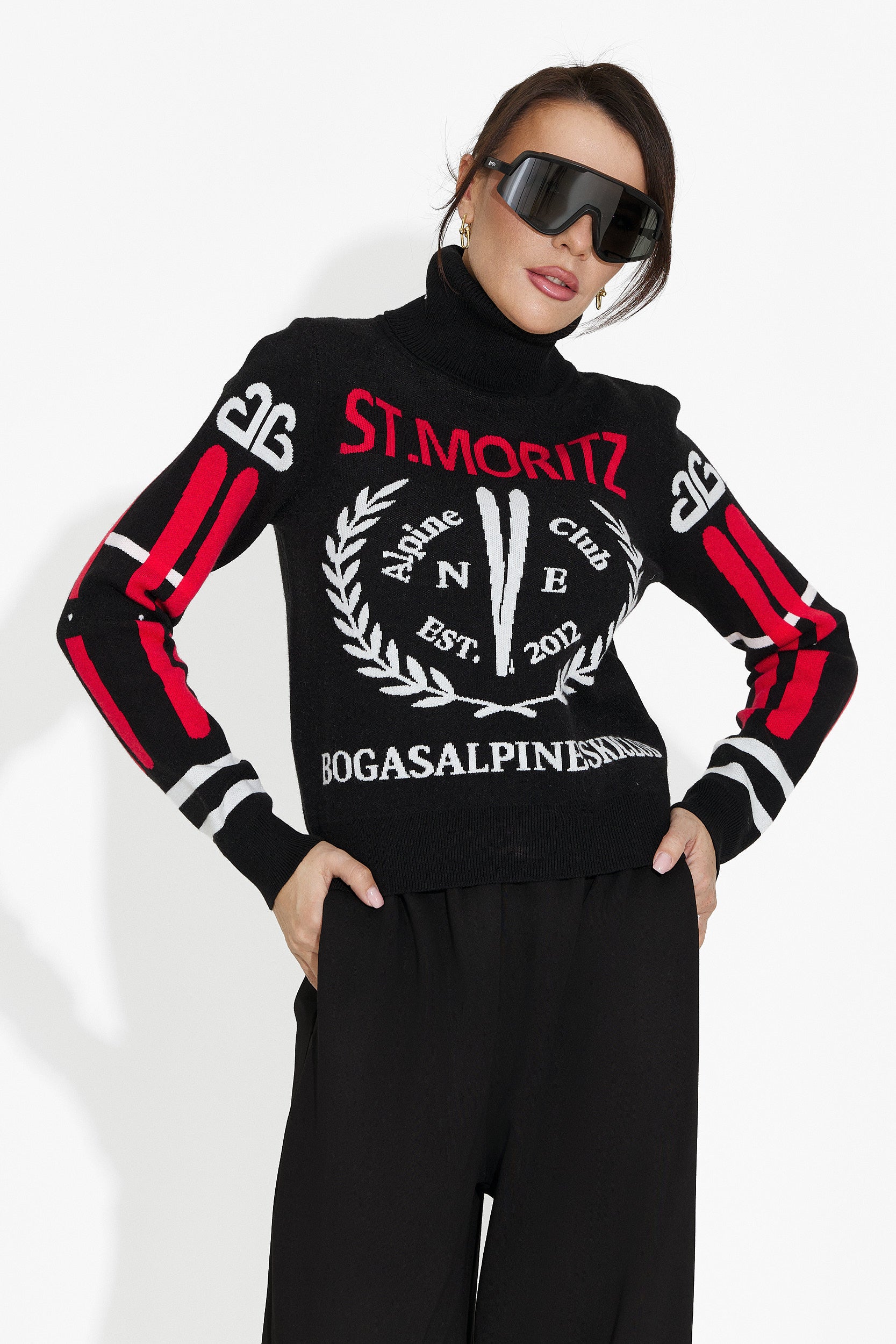 Maglione Nero Casual da Donna di Fabina Bogas