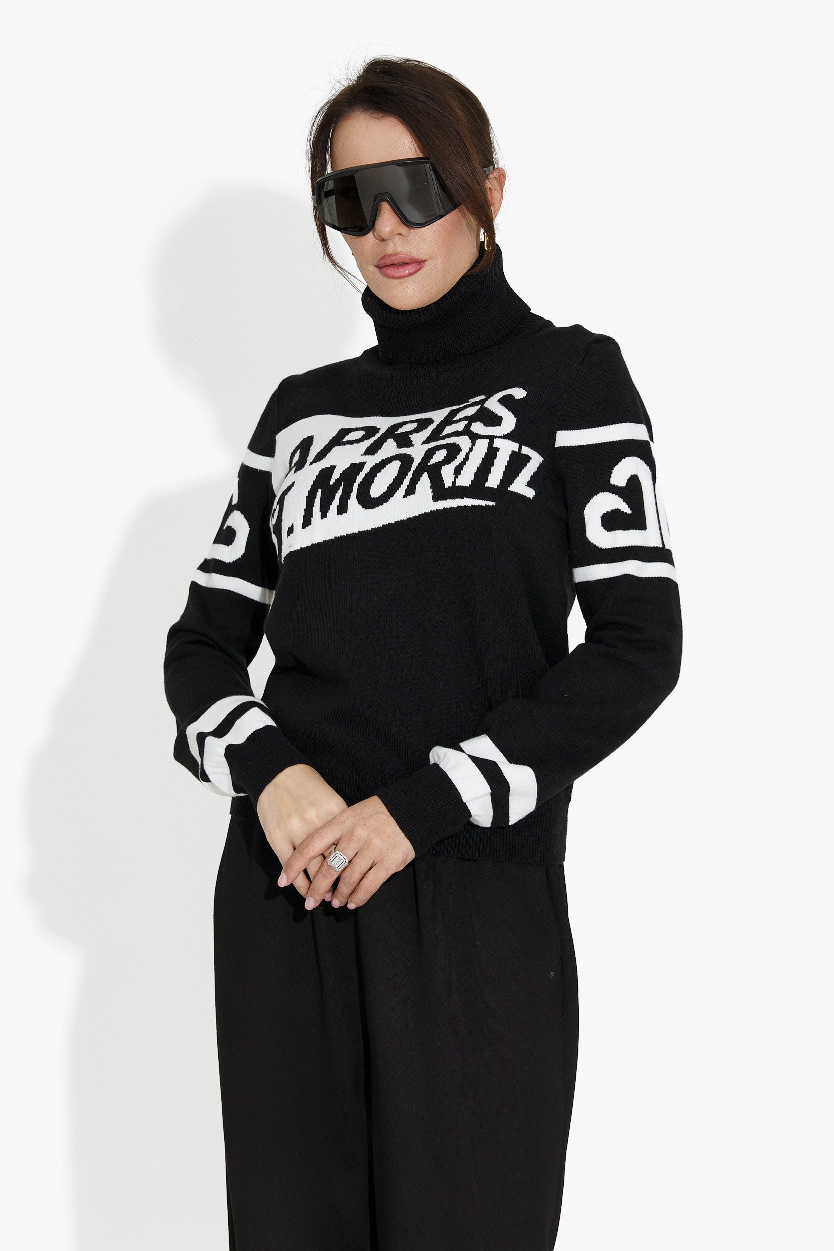 Maglione Casual Nero da Donna di Nelora Bogas