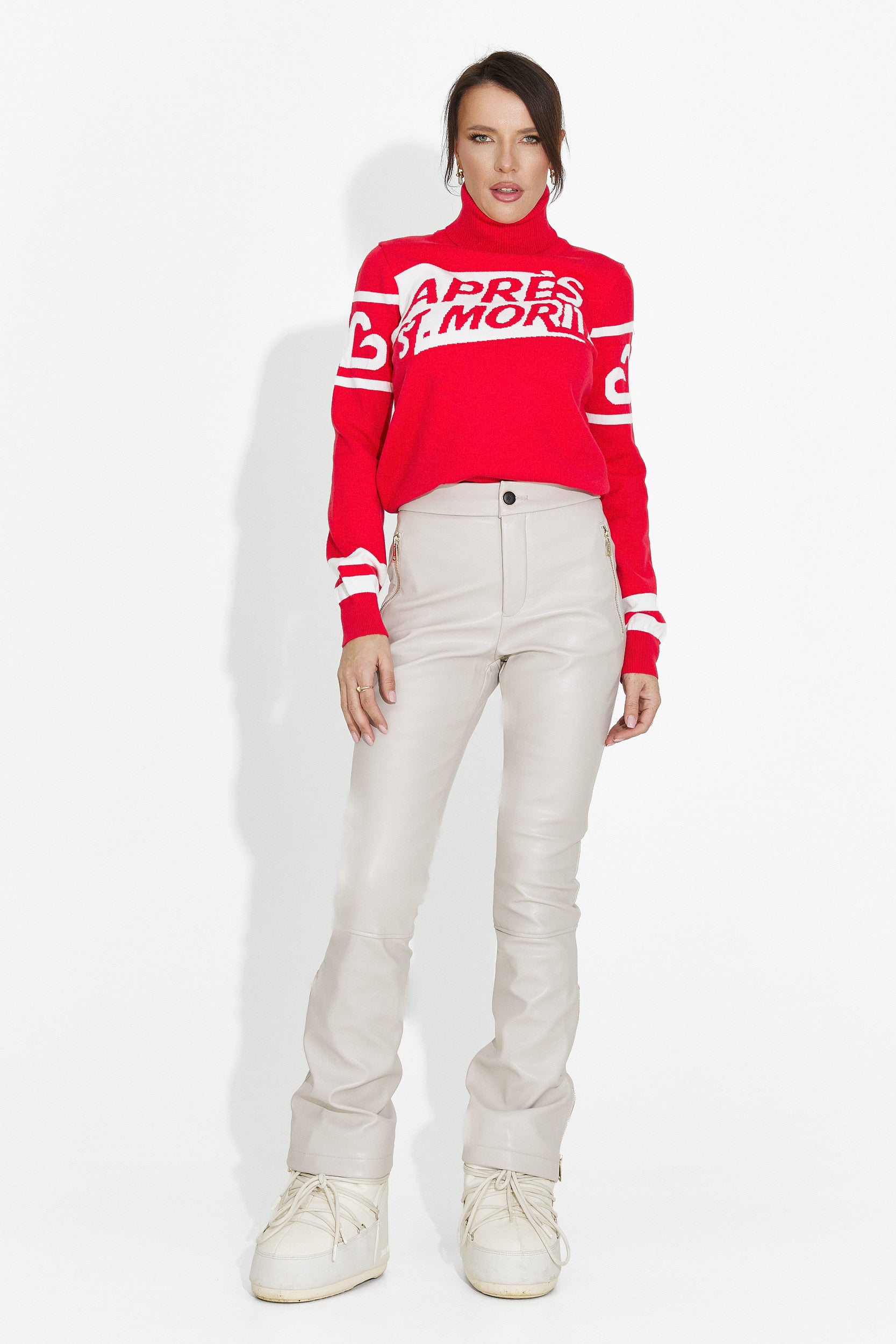 Maglione Casual Rosso da Donna di Nelora Bogas