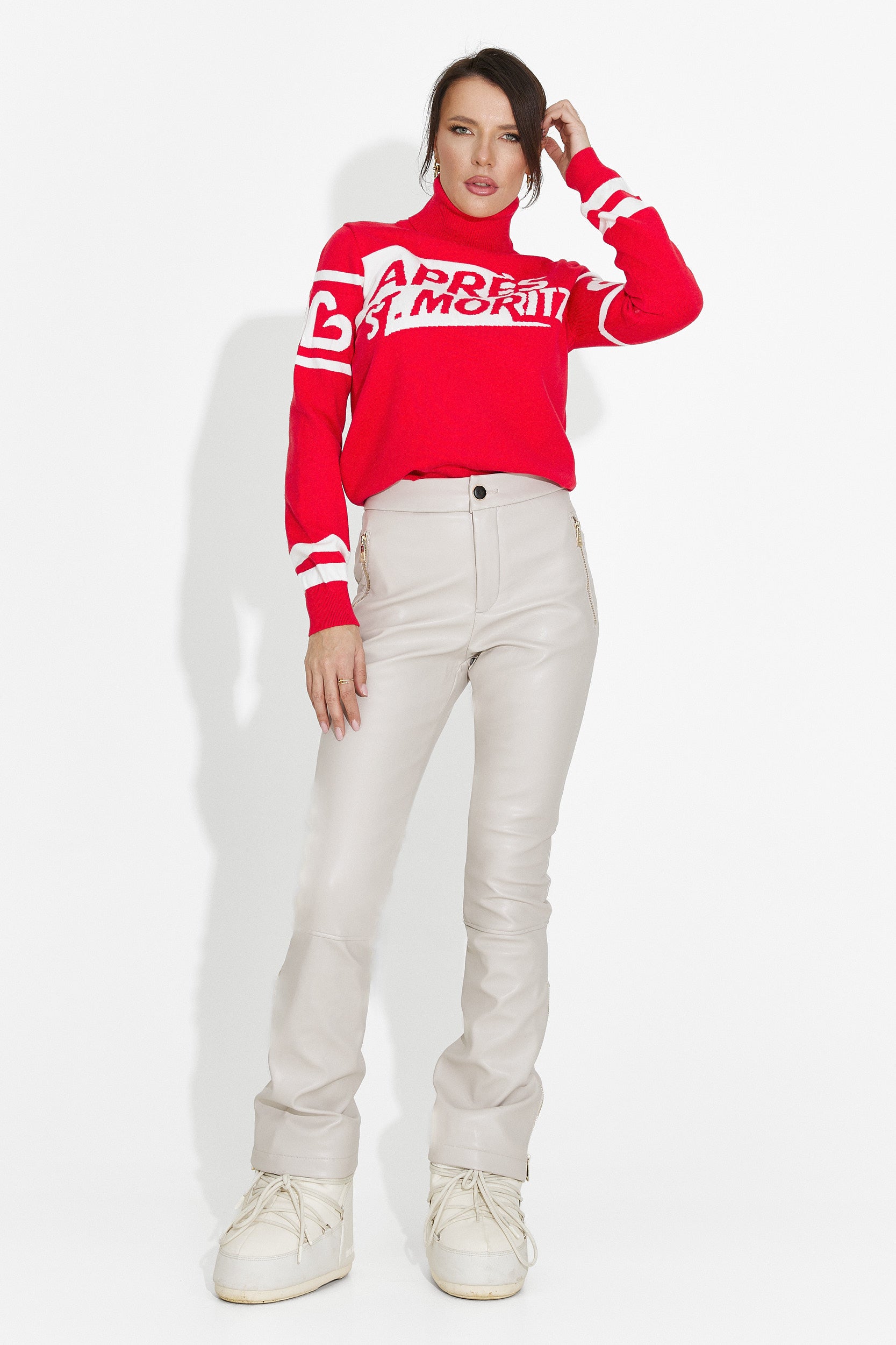 Maglione Casual Rosso da Donna di Nelora Bogas