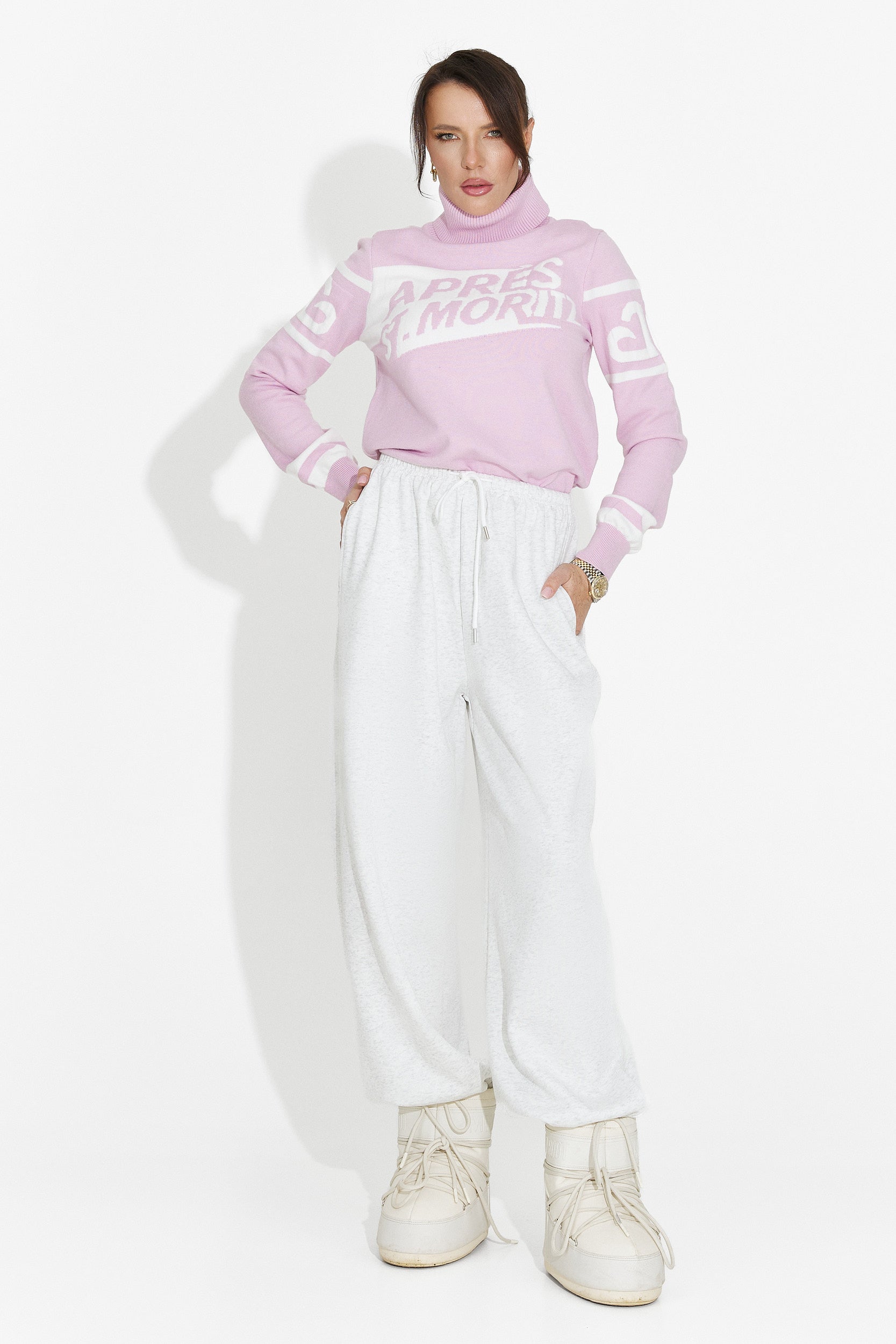 Maglione Rosa Casual da Donna di Nelora Bogas