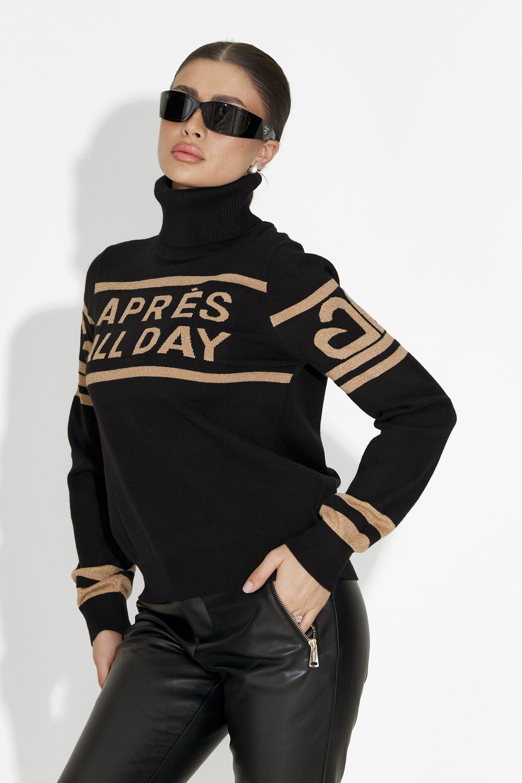 Maglione da Sci Nero da Donna Jovelia Bogas