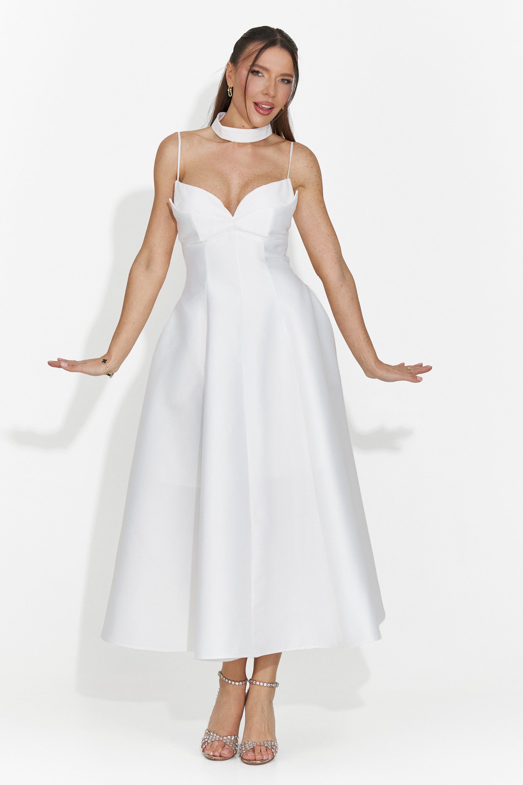 Abito Lungo Bianco da Donna di Coriza Bogas