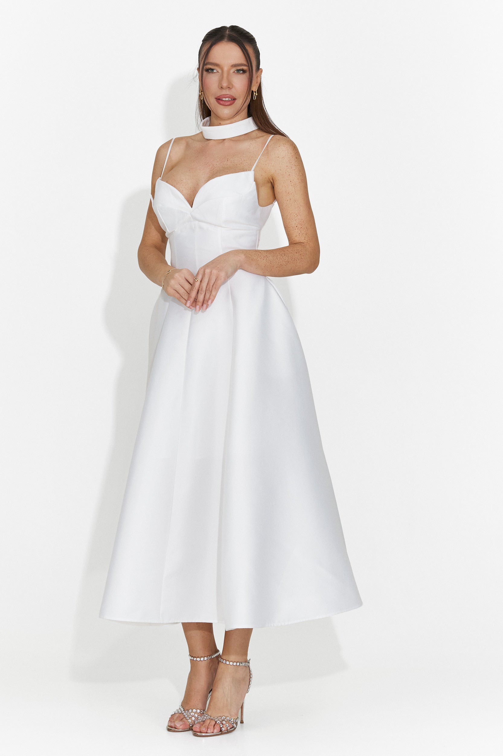 Abito Lungo Bianco da Donna di Coriza Bogas