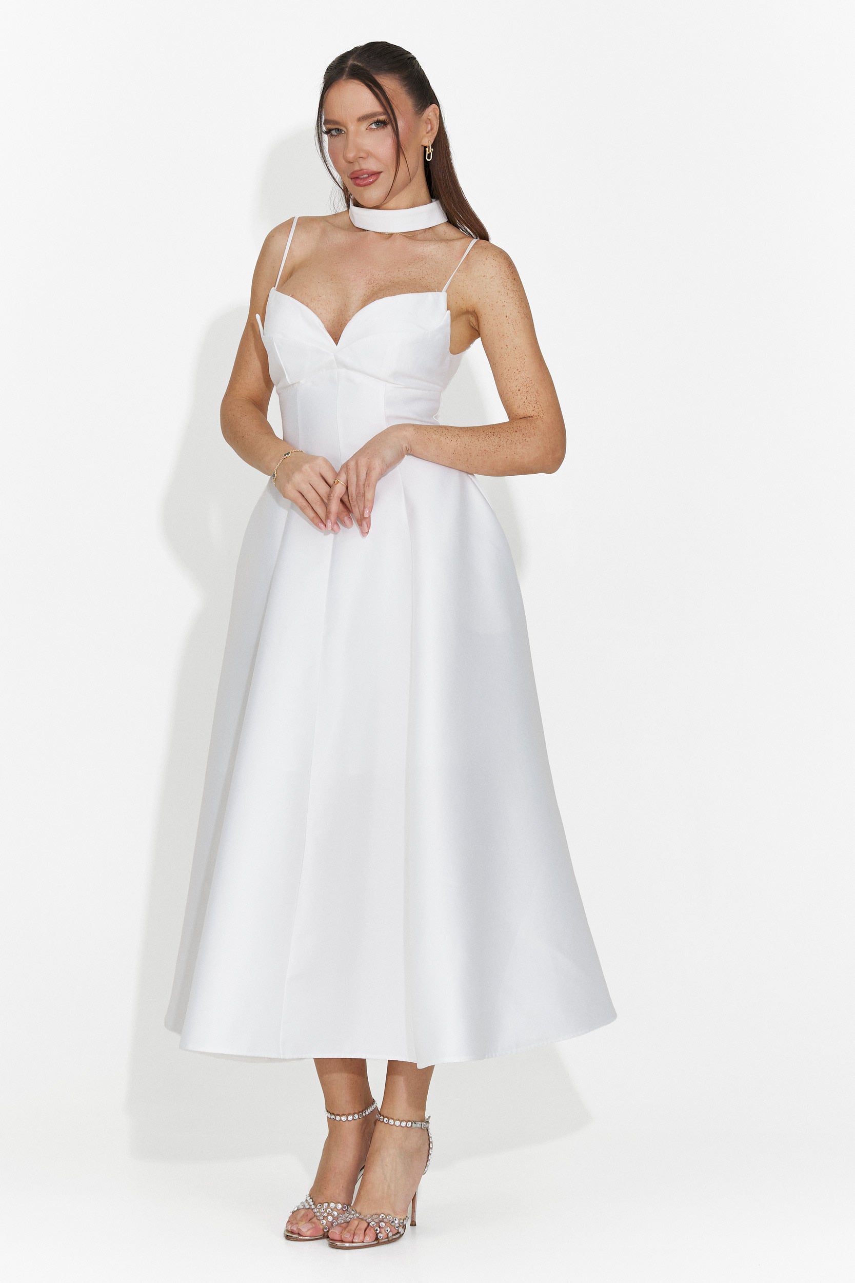 Abito Lungo Bianco da Donna di Coriza Bogas