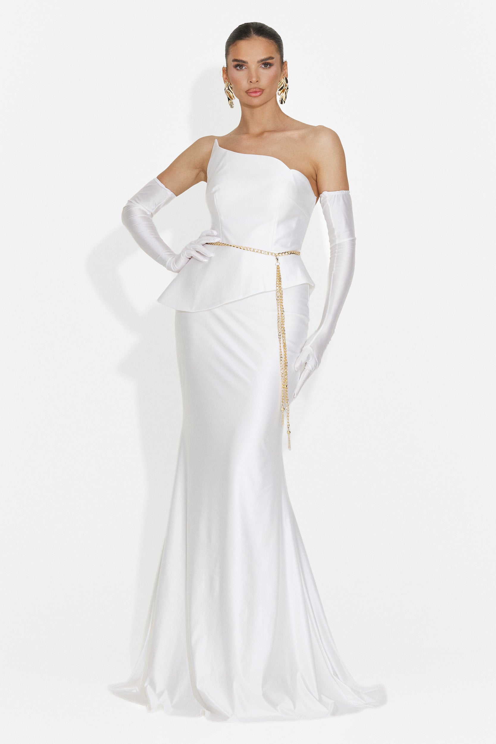 Lungo Vestito Bianco da Donna di Merle Bogas