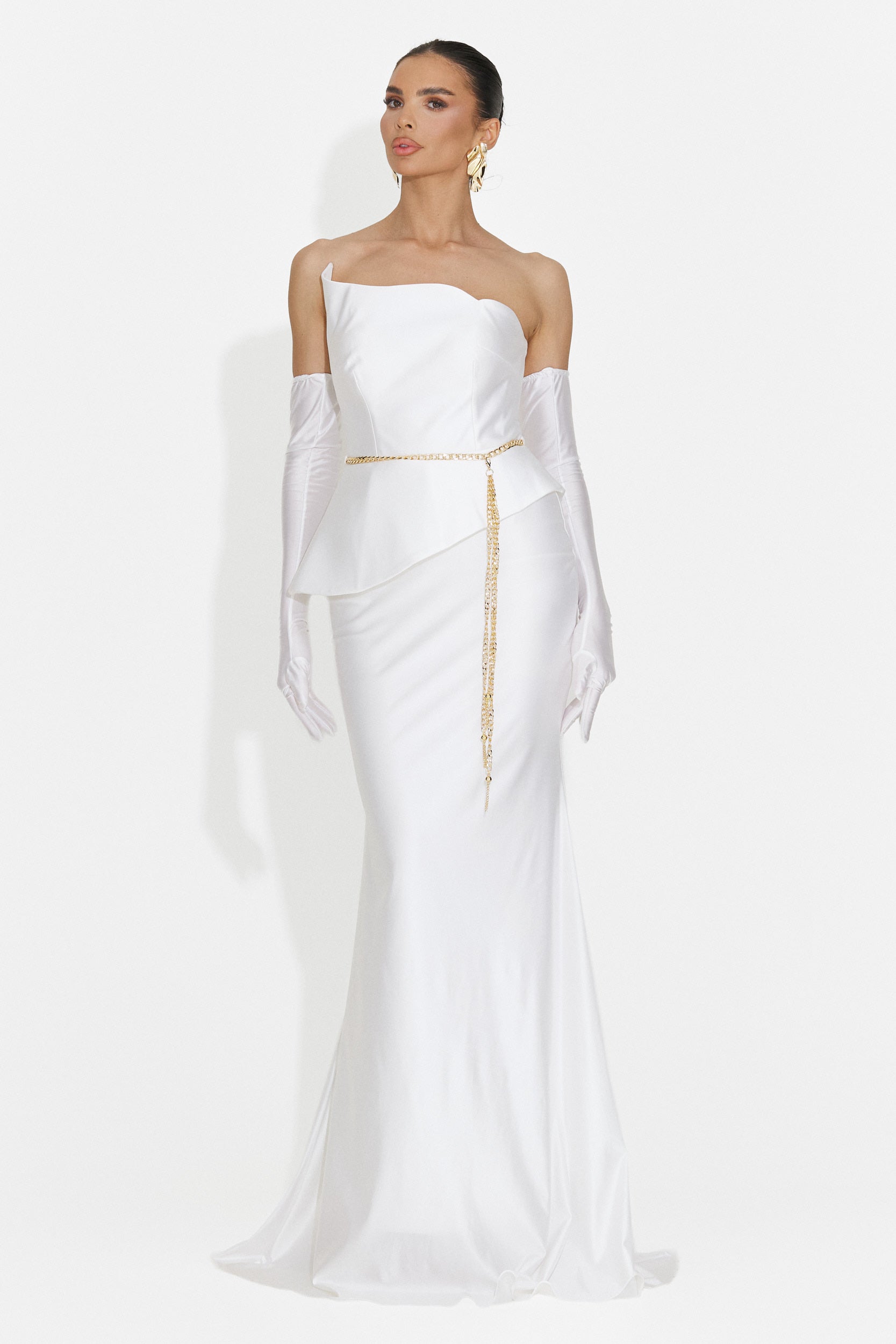Lungo Vestito Bianco da Donna di Merle Bogas
