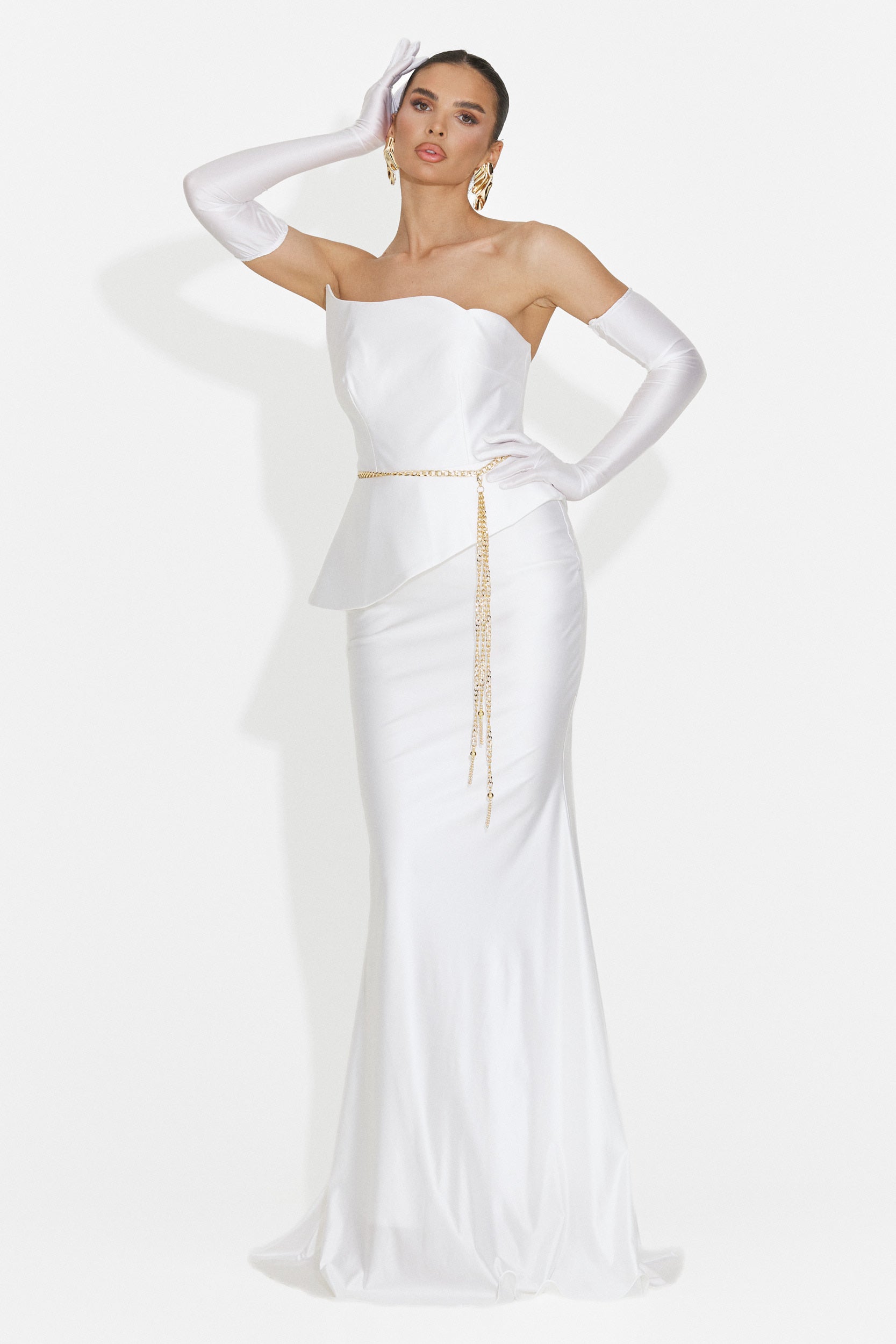 Lungo Vestito Bianco da Donna di Merle Bogas