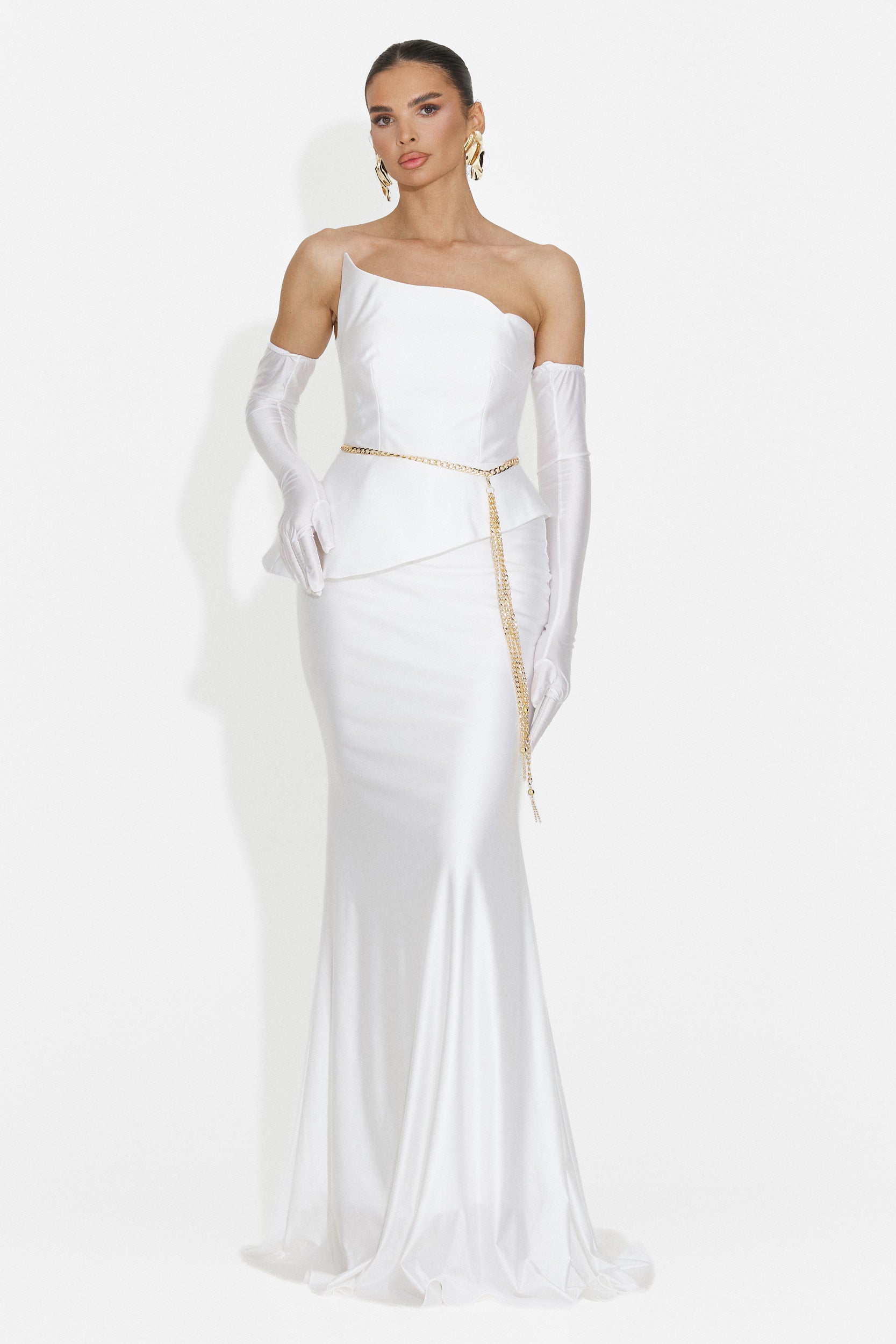 Lungo Vestito Bianco da Donna di Merle Bogas