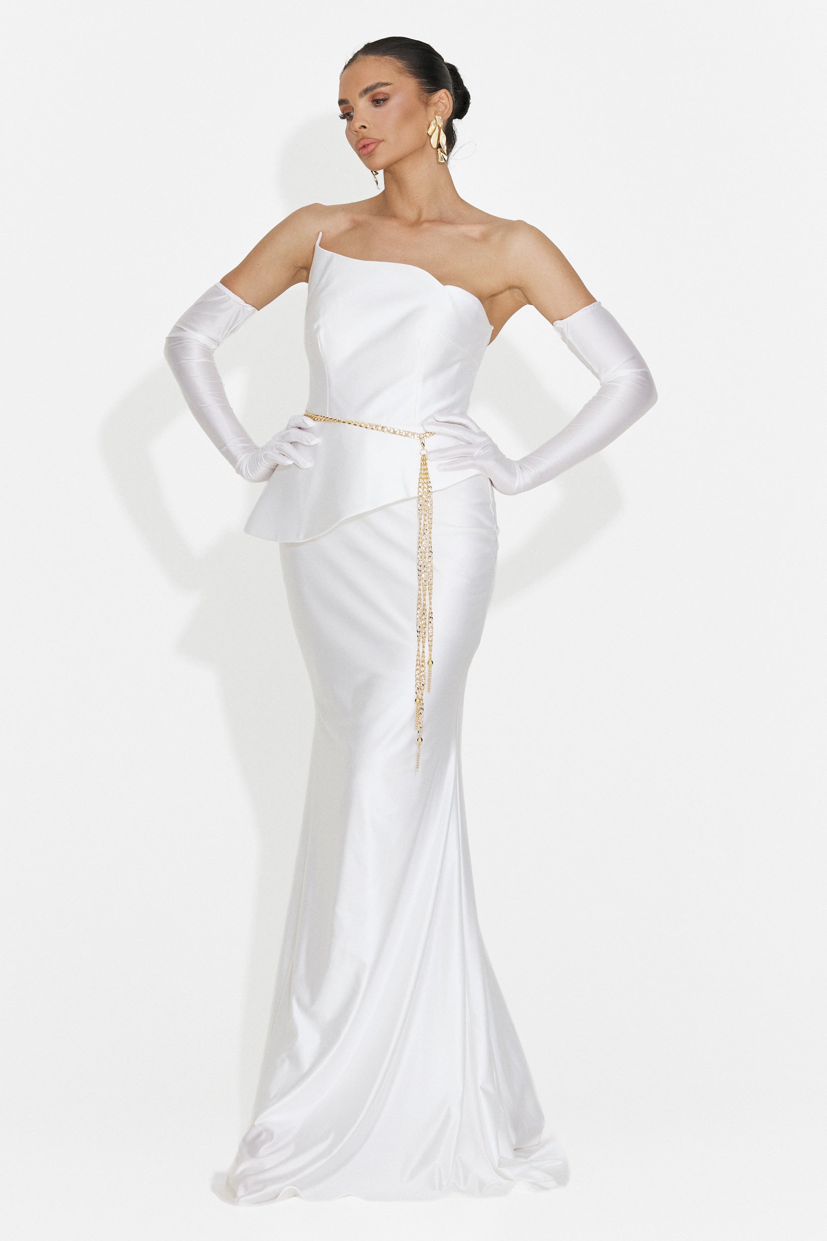Lungo Vestito Bianco da Donna di Merle Bogas