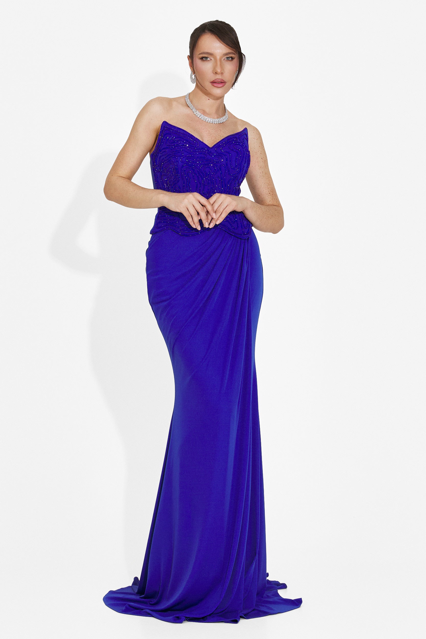 Lungo Vestito Blu da Donna di Baty Bogas