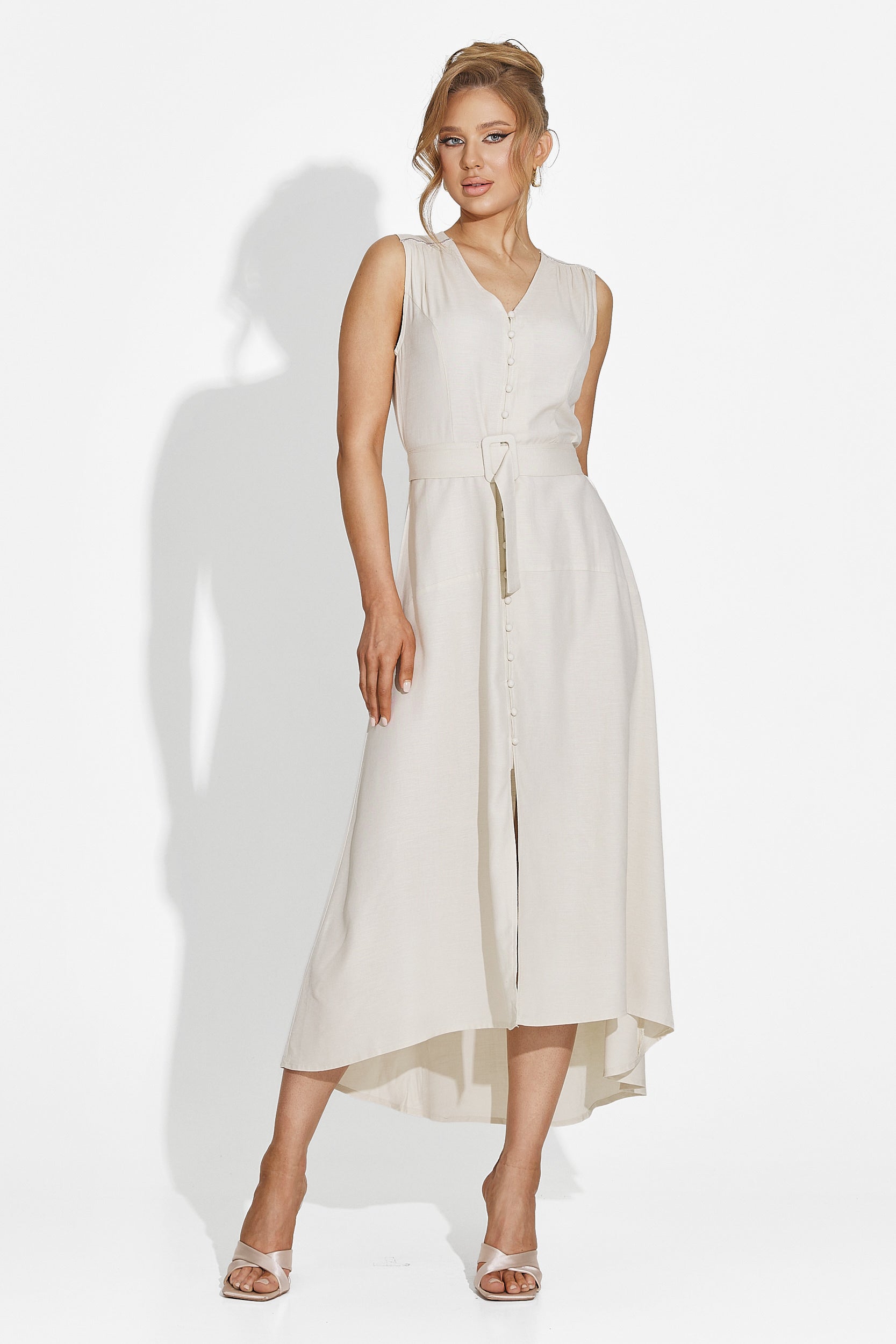 Abito lungo beige da donna Anasty Bogas