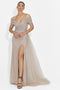 Rochie dama lunga bej Heike Bogas