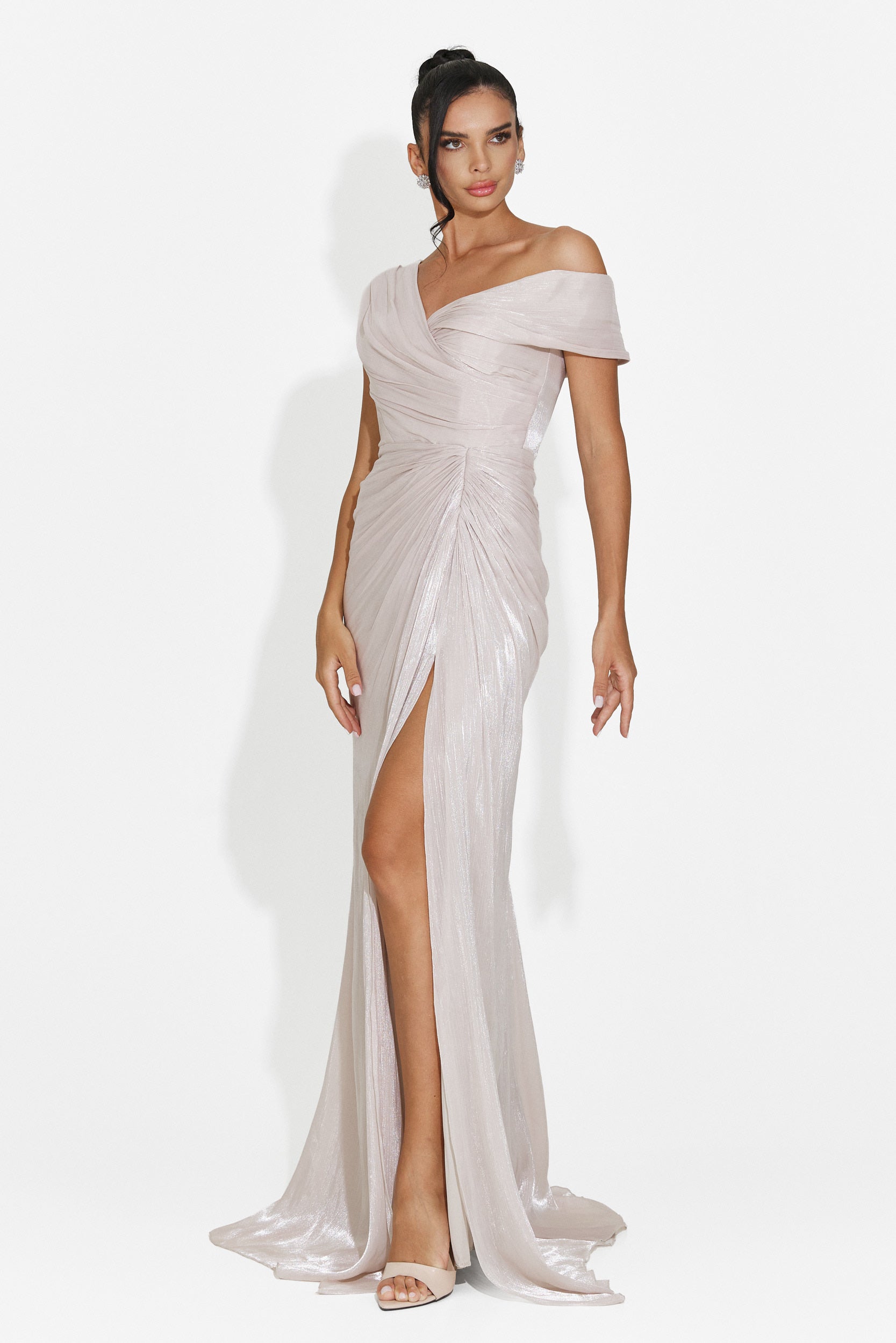 Abito Lungo Beige da Donna di Wagner Bogas