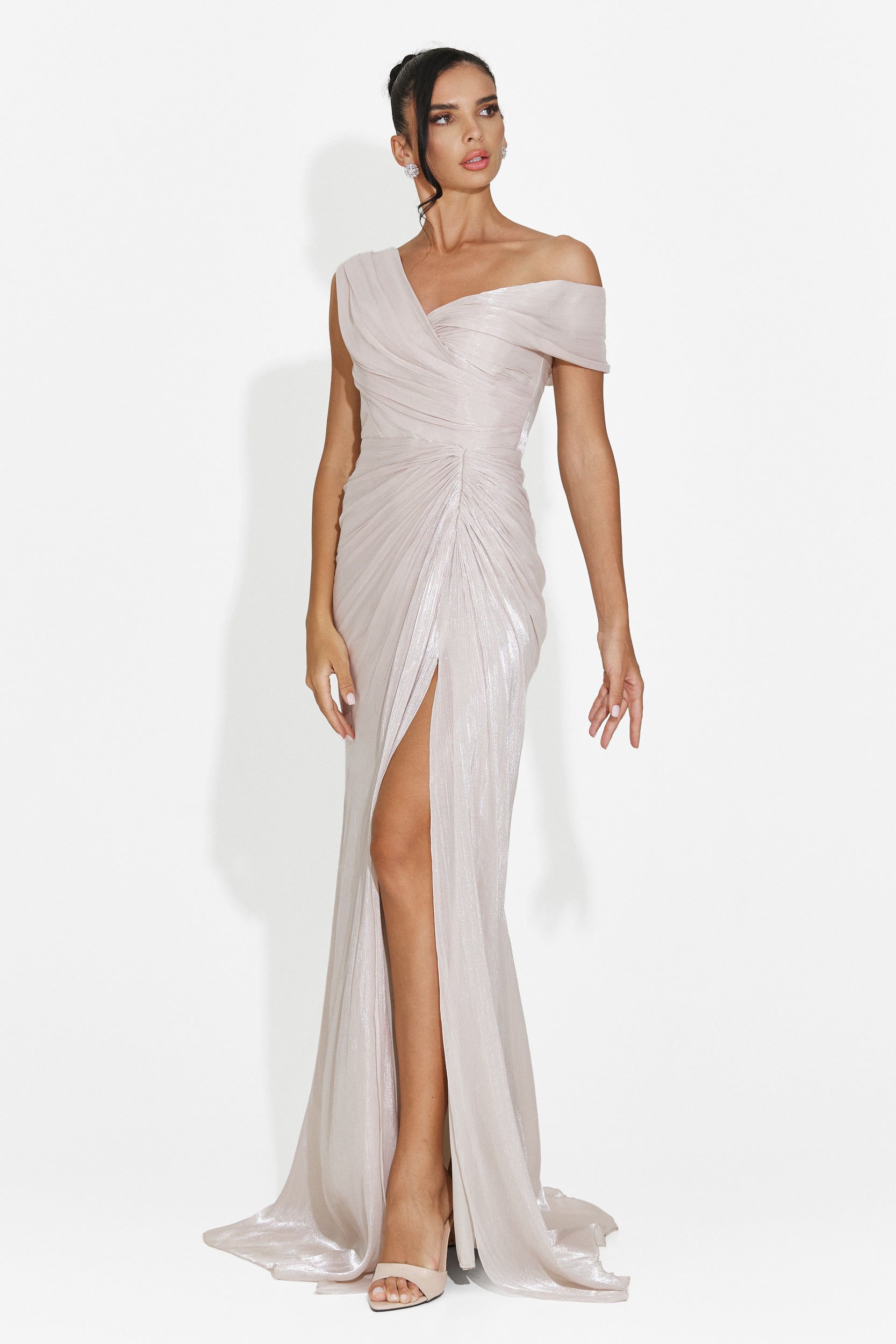 Abito Lungo Beige da Donna di Wagner Bogas