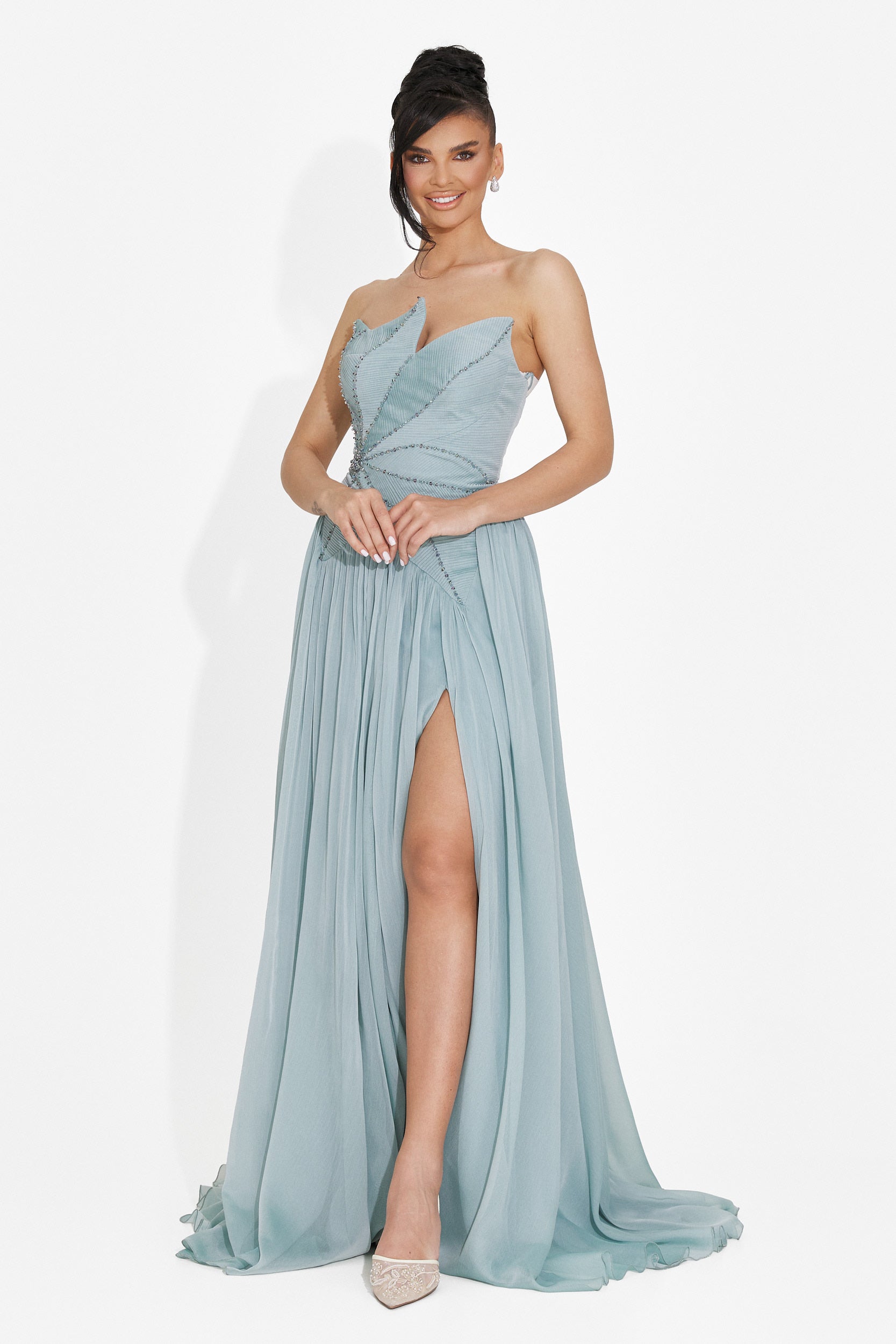 Lungo Vestito Blu da Donna di Anaika Bogas