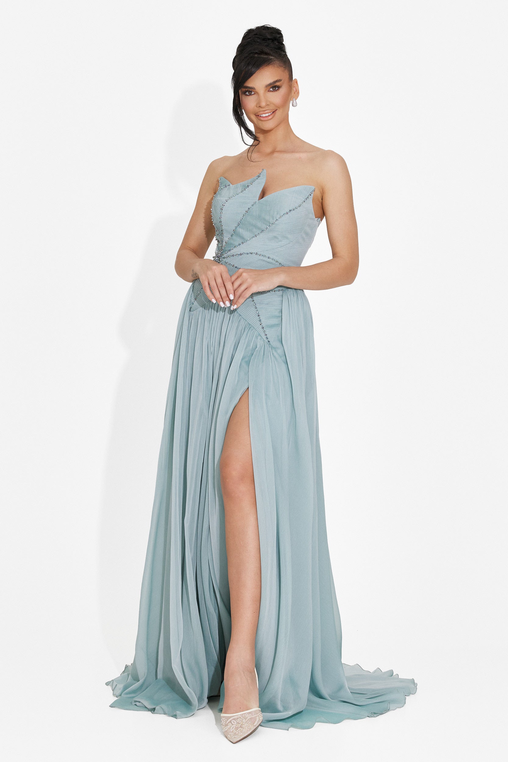 Lungo Vestito Blu da Donna di Anaika Bogas