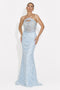 Rochie dama lunga bleu Erna Bogas