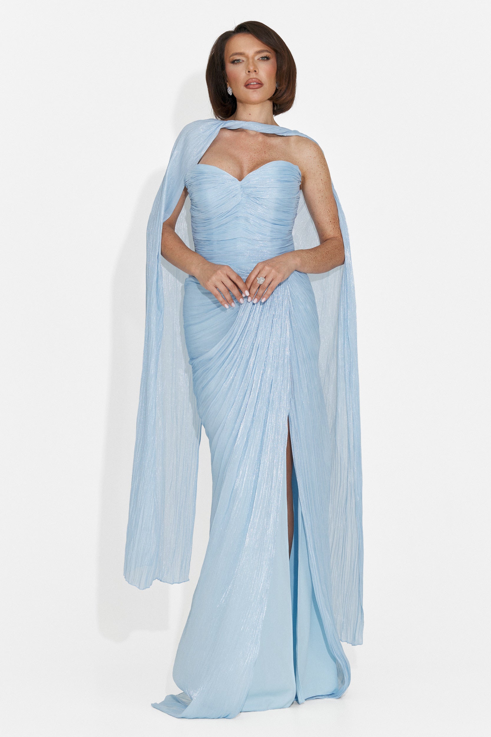 Lungo Vestito Blu da Donna di Greta Bogas
