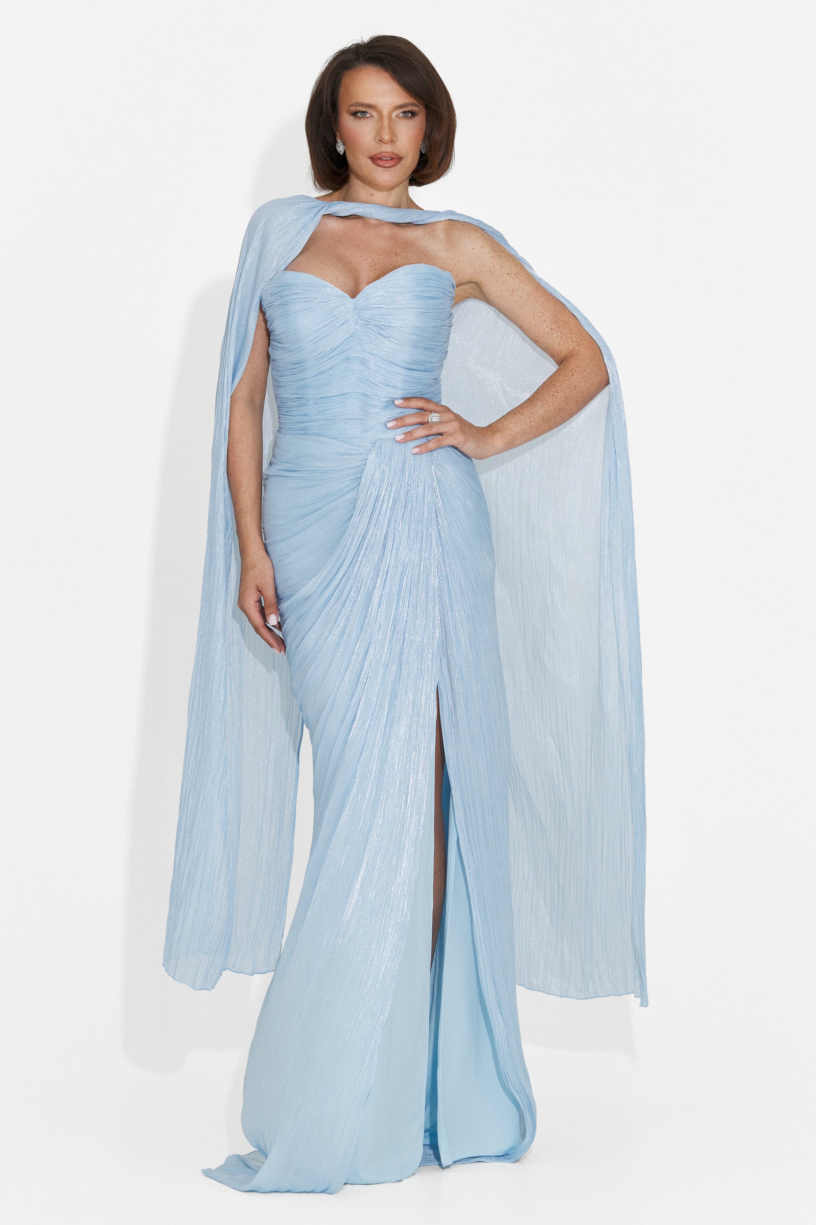 Lungo Vestito Blu da Donna di Greta Bogas
