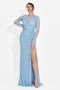 Lungo Vestito Blu da Donna di Herminia Bogas