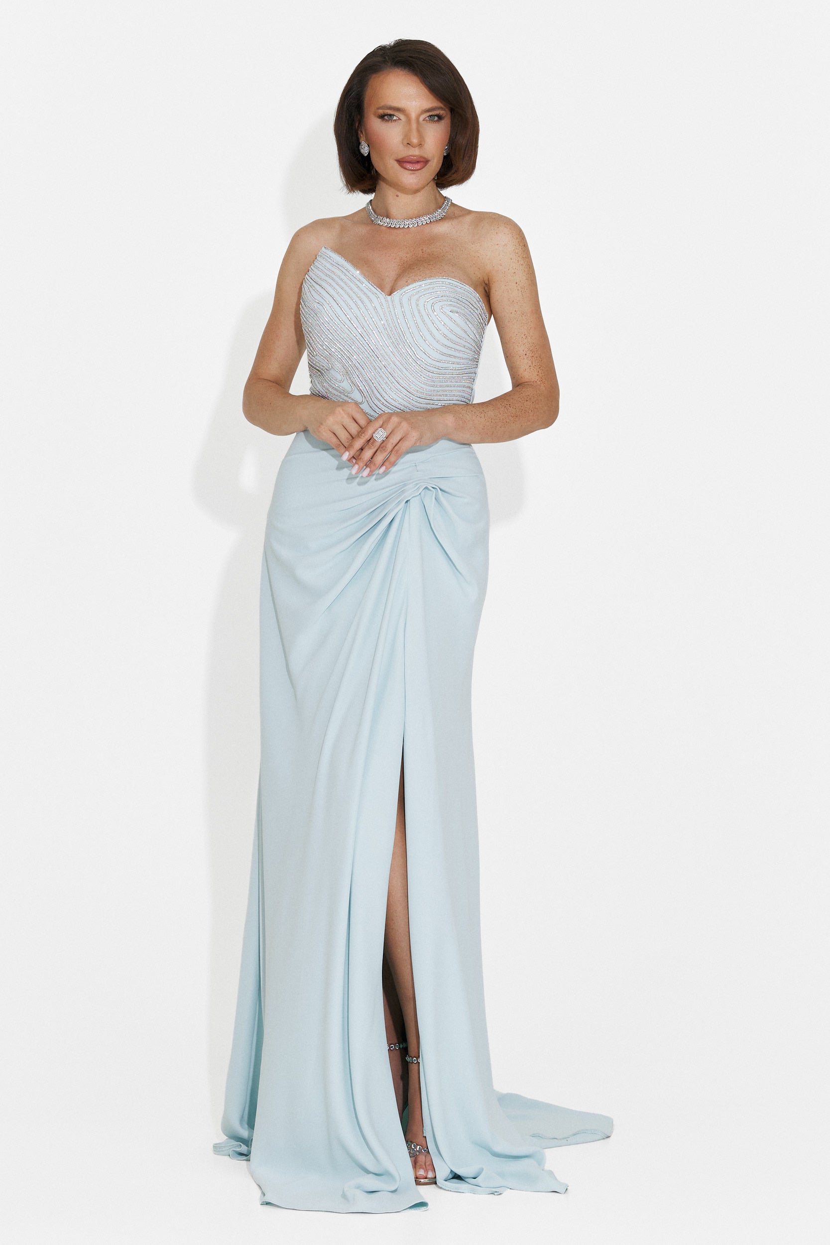 Abito Lungo Blu da Donna di Jonay Bogas
