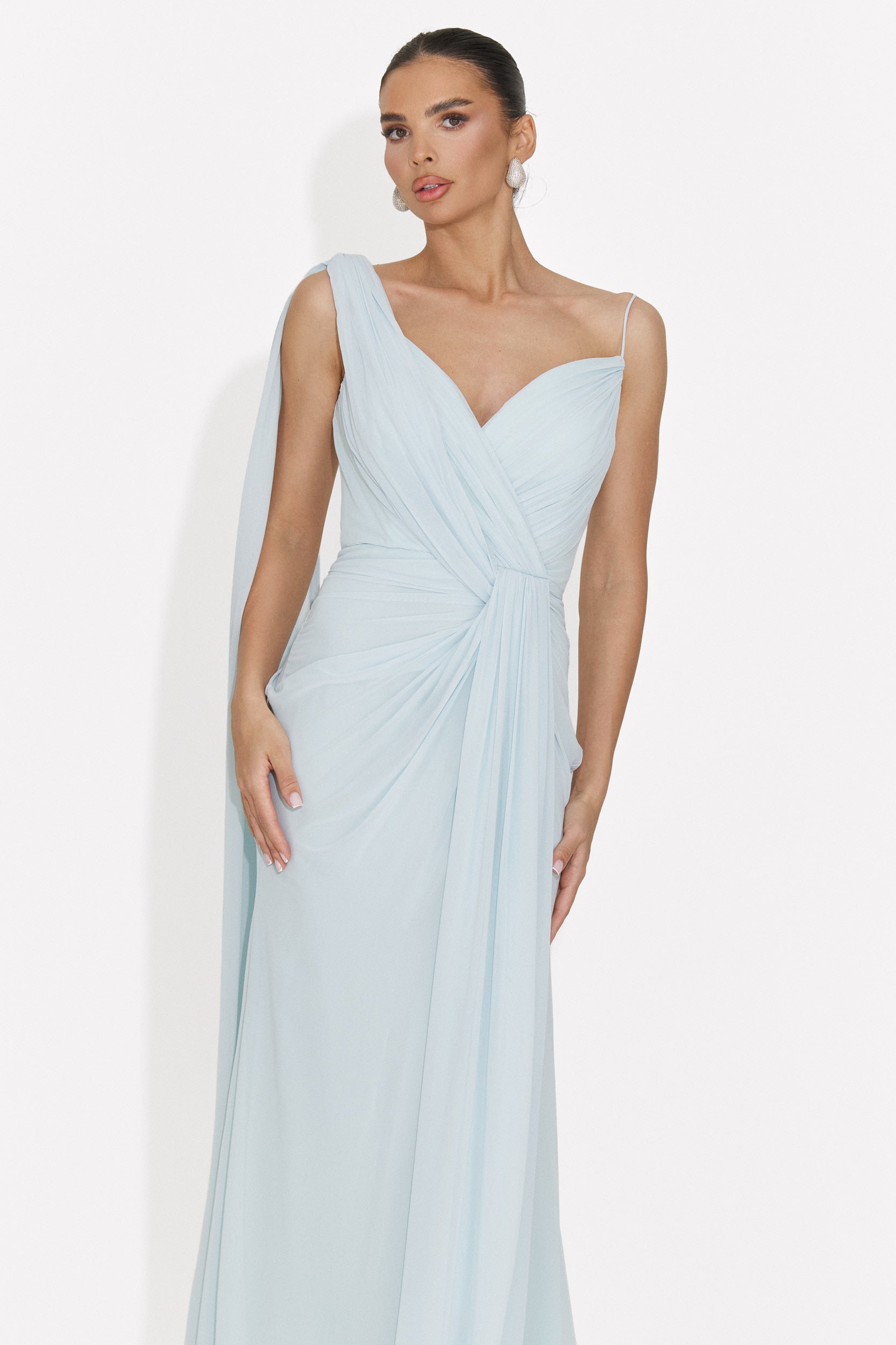 Lungo vestito blu per signore Lino Bogas
