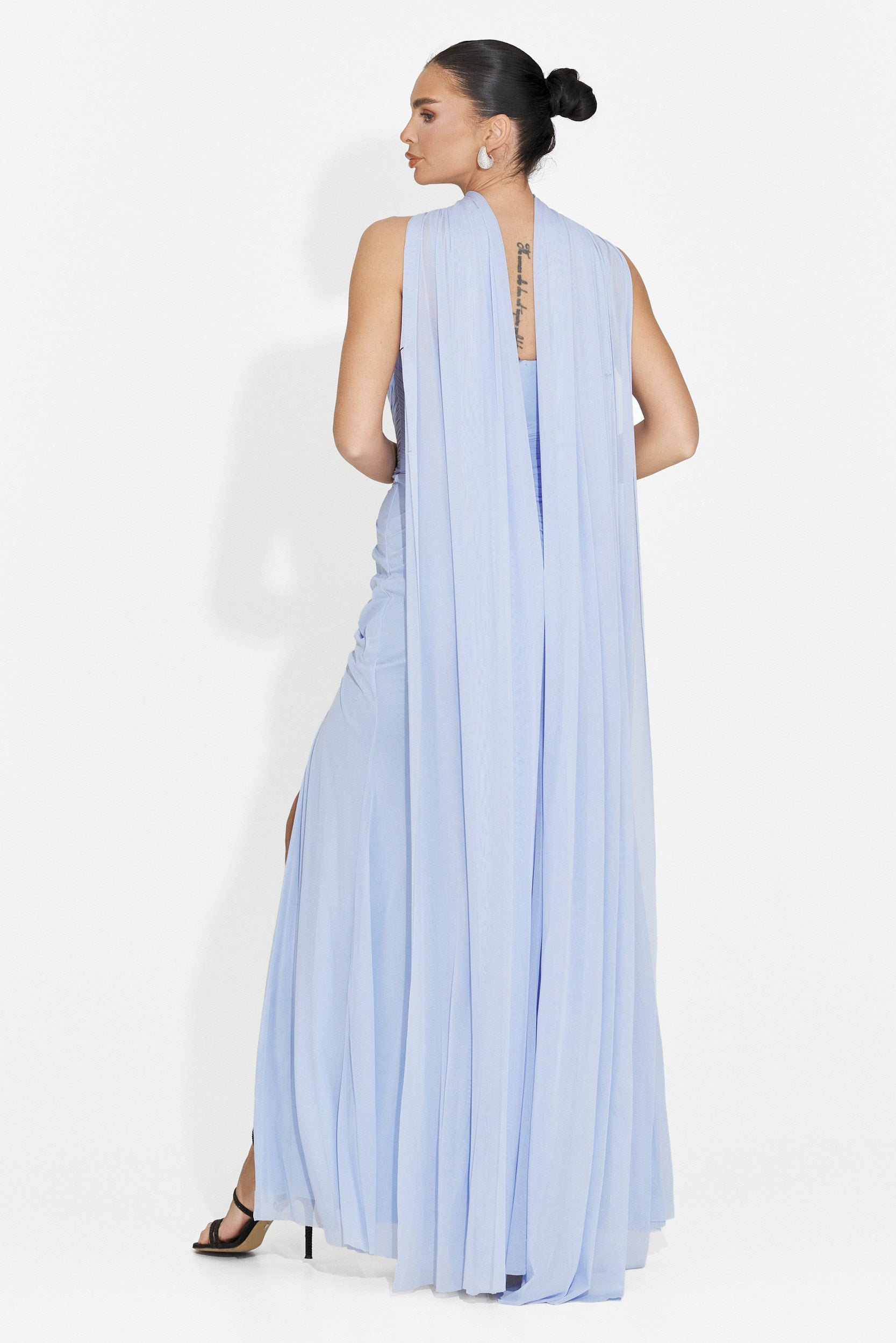 Lungo vestito blu per donne Lota Bogas